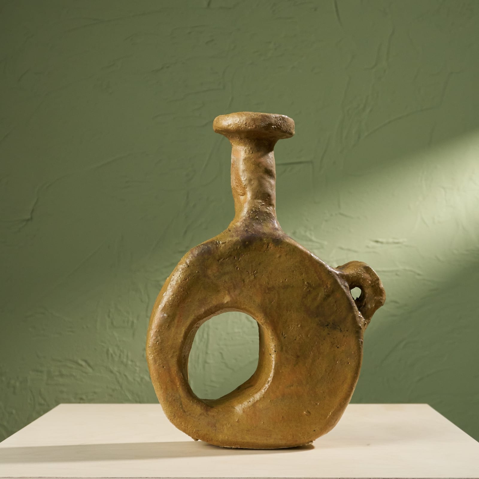 Willem van Hooff, Set of Four Tiny & Small Core Vessels, Glazed Earthenware, The Netherlands, 2020s