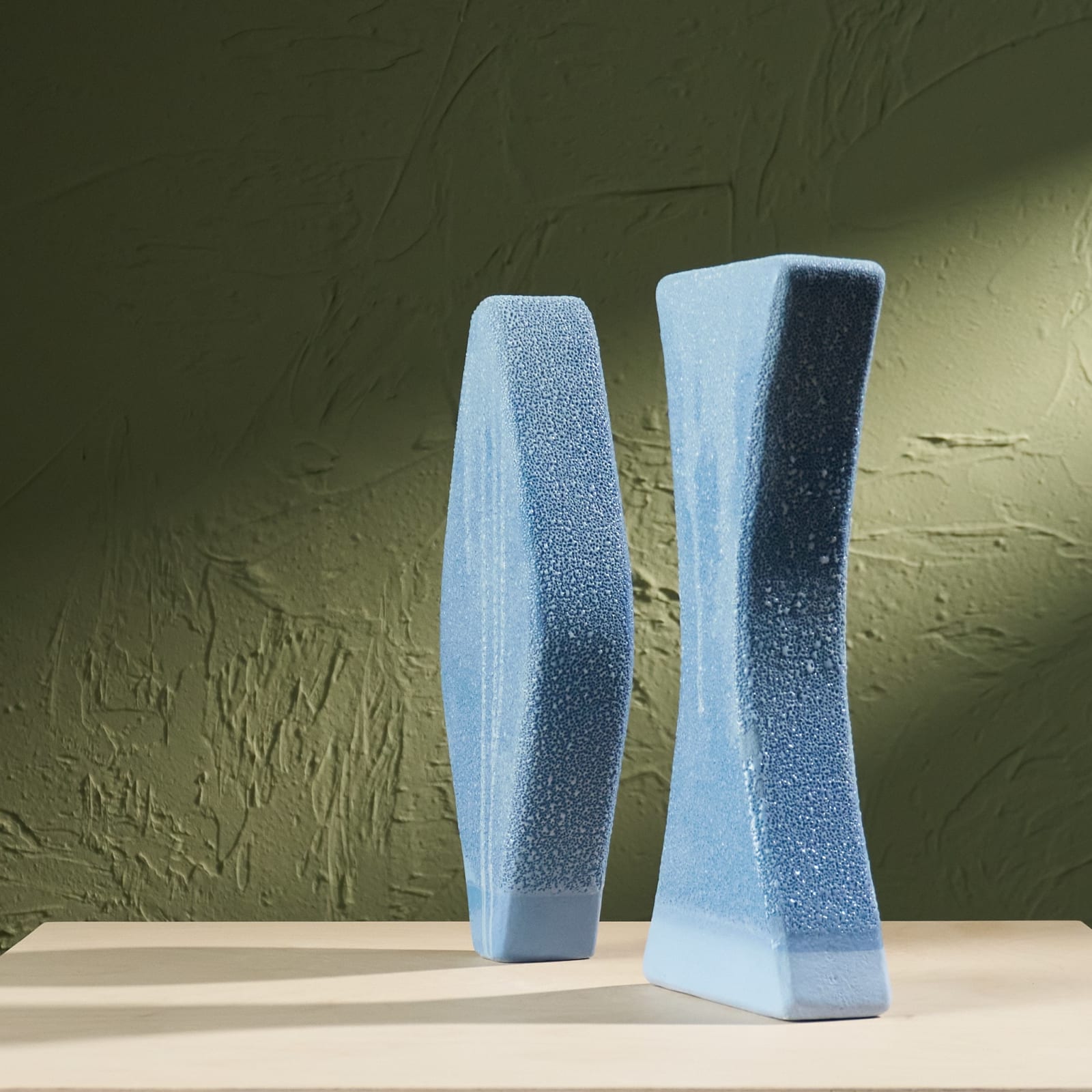 Eunsol Kim, 'Condensation' Series C3, Glazed Ceramic Sculpture in Blue, The Netherlands, 2025