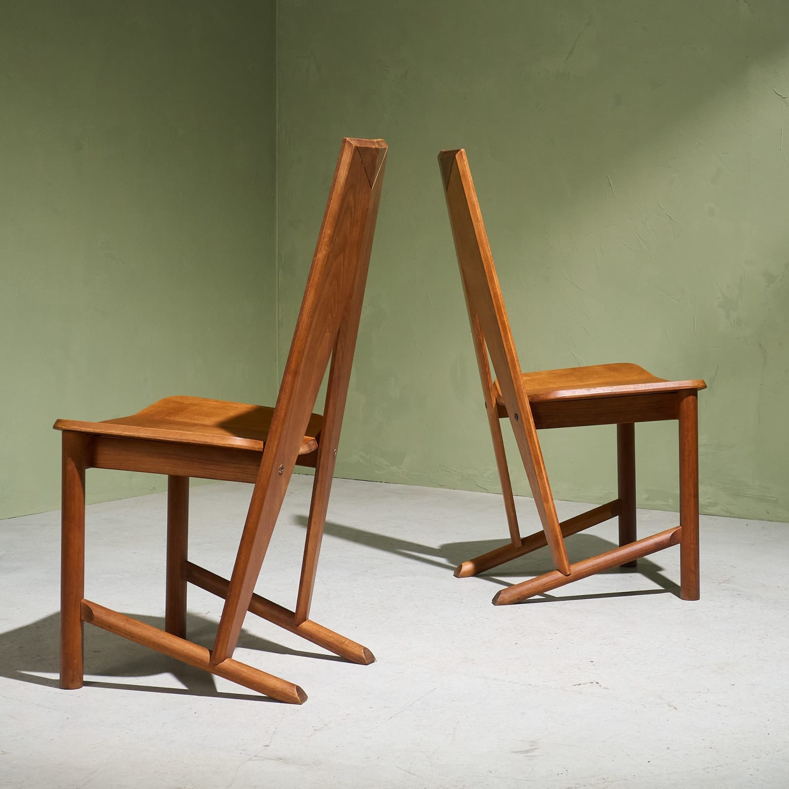 Søren Nissen and Ebbe Gehl, Set of 4 Dining Chairs, for Seltz, France, 1980