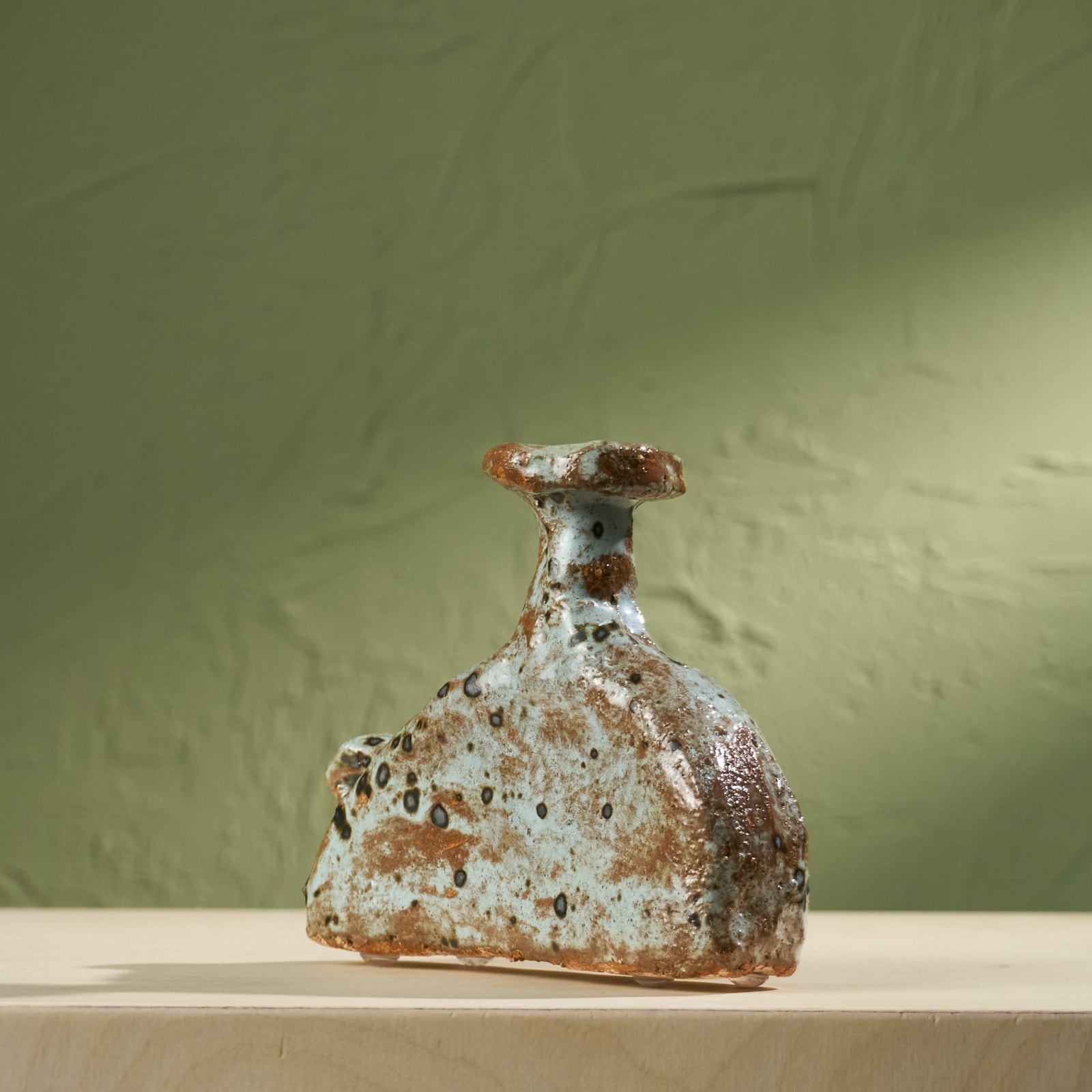 Willem van Hooff, Tiny Core Vessel, Glazed Earthenware, The Netherlands, 2020s