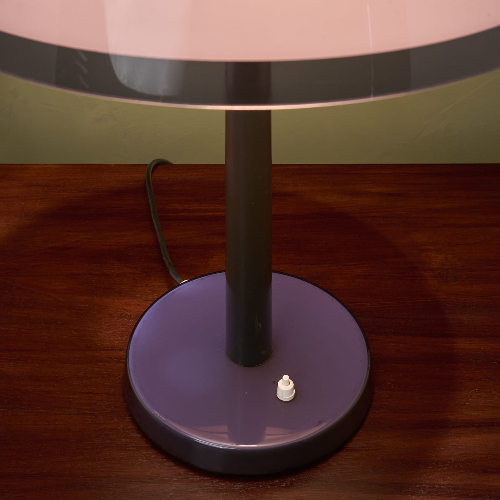 Yki Nummi, Tuomas Desk Lamp with Purple Shade, Finland, 1950s