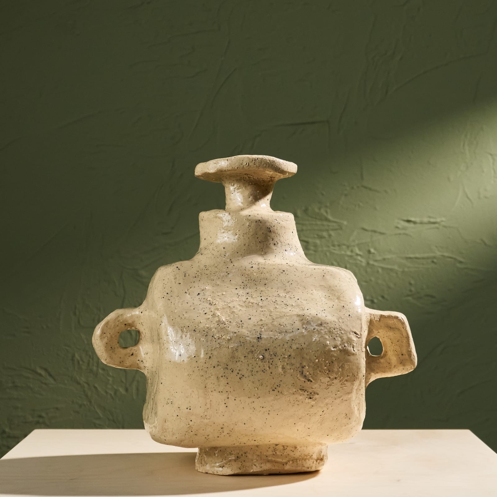 Willem van Hooff, Set of Two Core Vessels, Glazed Earthenware, The Netherlands, 2020s