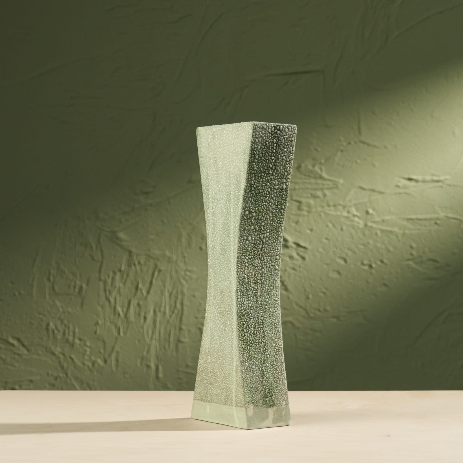 Eunsol Kim, 'Condensation' Series, Set of Two Glazed Ceramic Sculptures in Green, The Netherlands, 2025