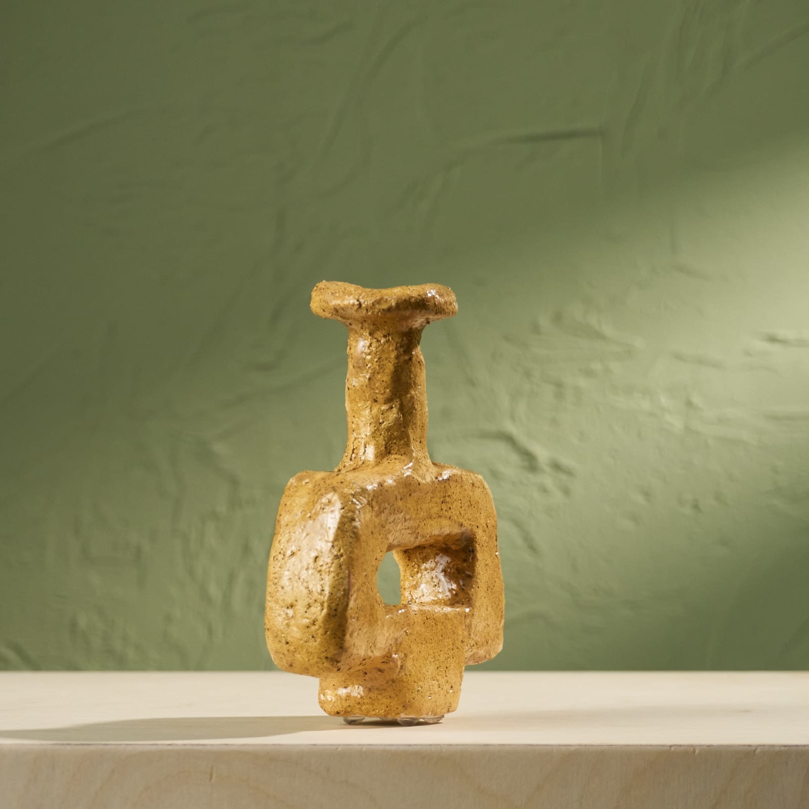 Willem van Hooff, Tiny Core Vessel, Glazed Earthenware, The Netherlands, 2020s