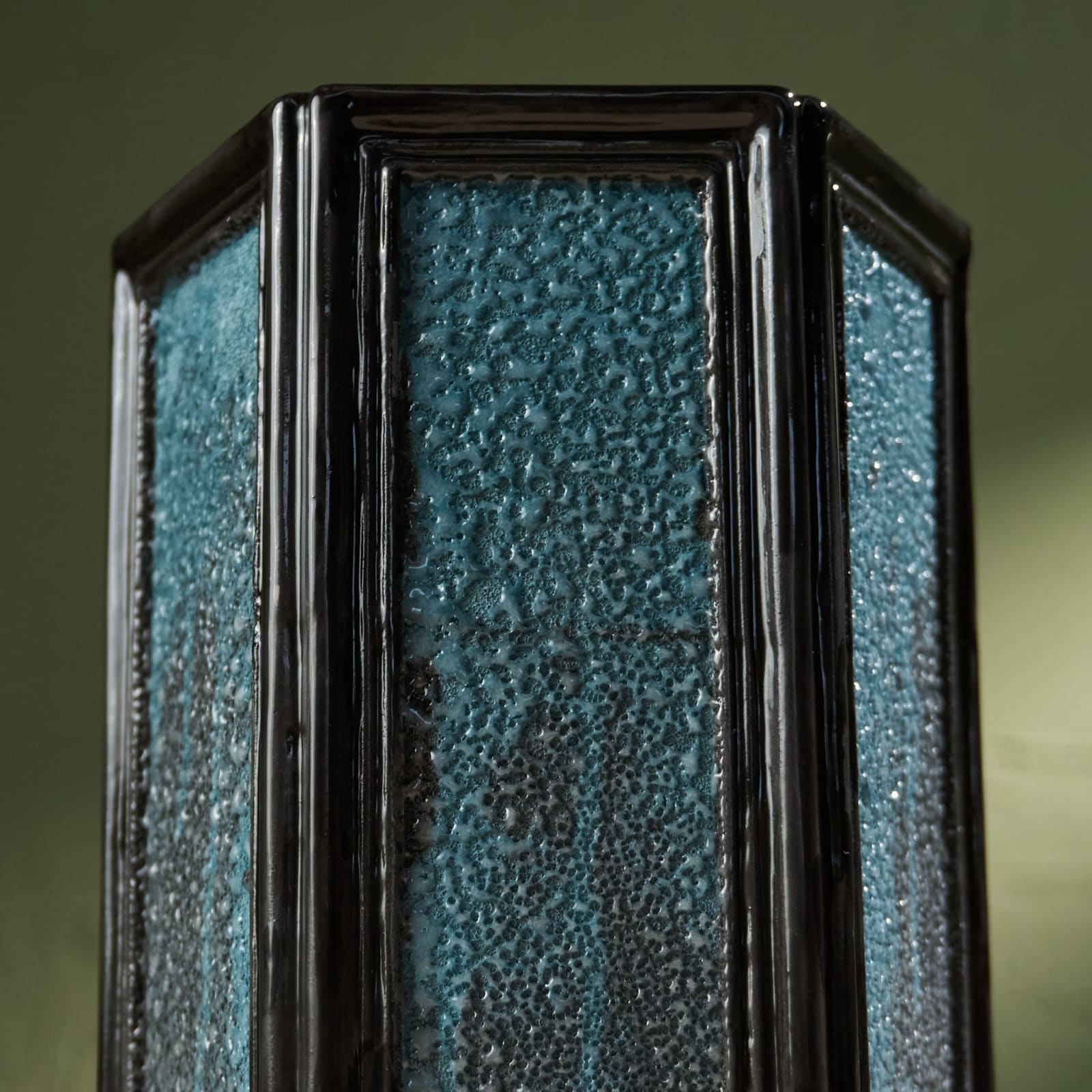 Eunsol Kim, 'Window' Series W1 Glazed Ceramic Sculpture in Black and Blue, The Netherlands, 2025