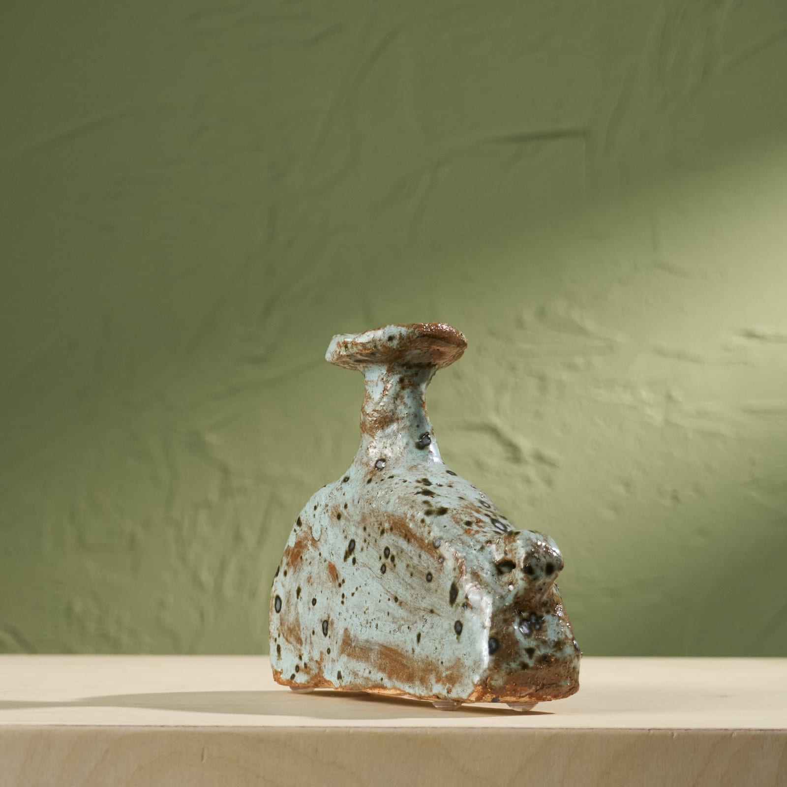 Willem van Hooff, Tiny Core Vessel, Glazed Earthenware, The Netherlands, 2020s