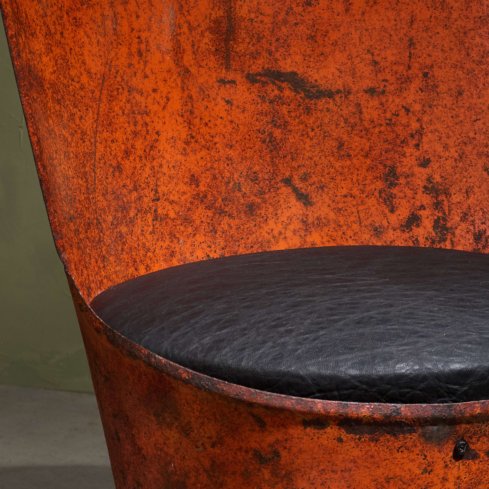 Postmodern Unique Steel Side Chair, Italy, 1970s