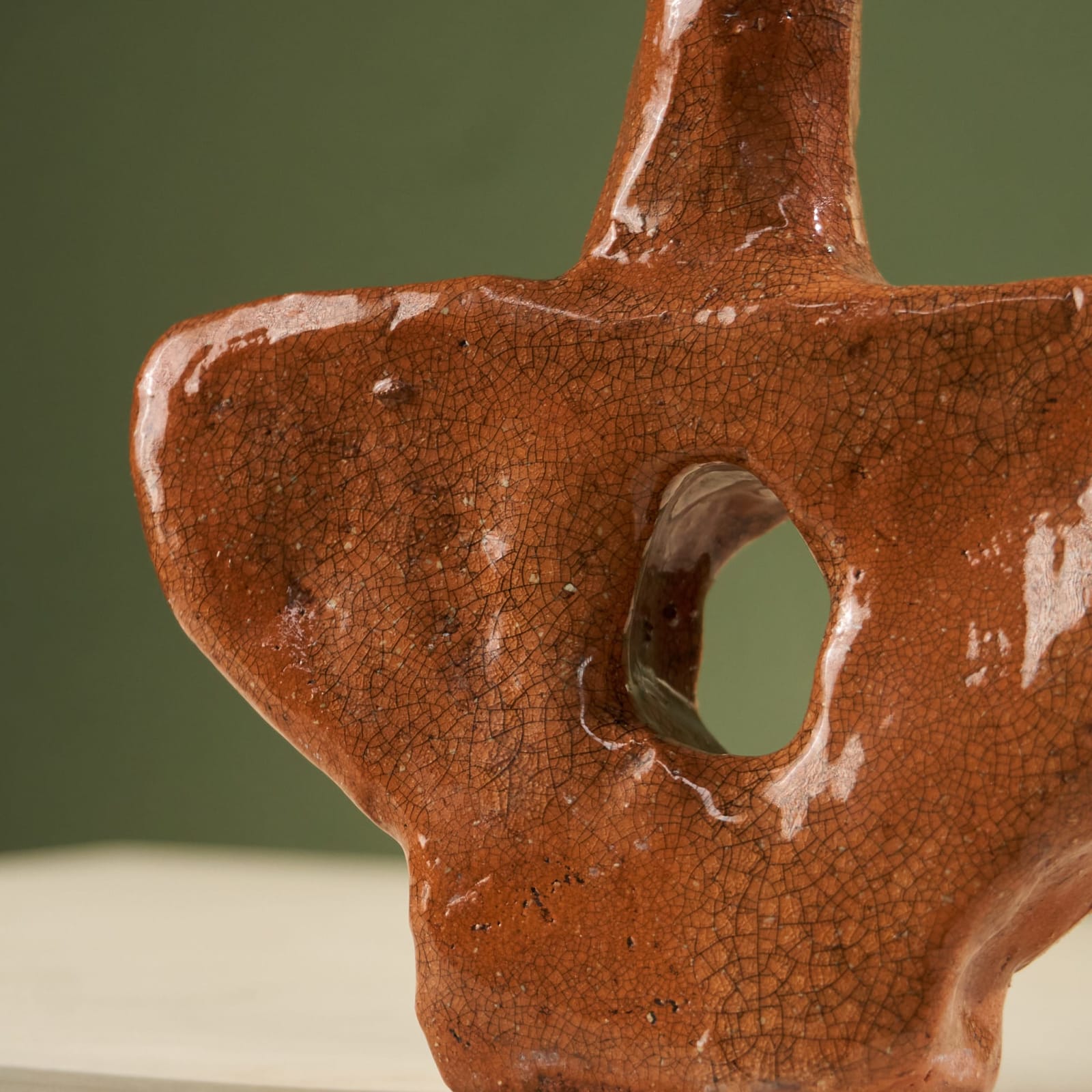 Willem van Hooff, Tiny Core Vessel, Glazed Earthenware, The Netherlands, 2020s