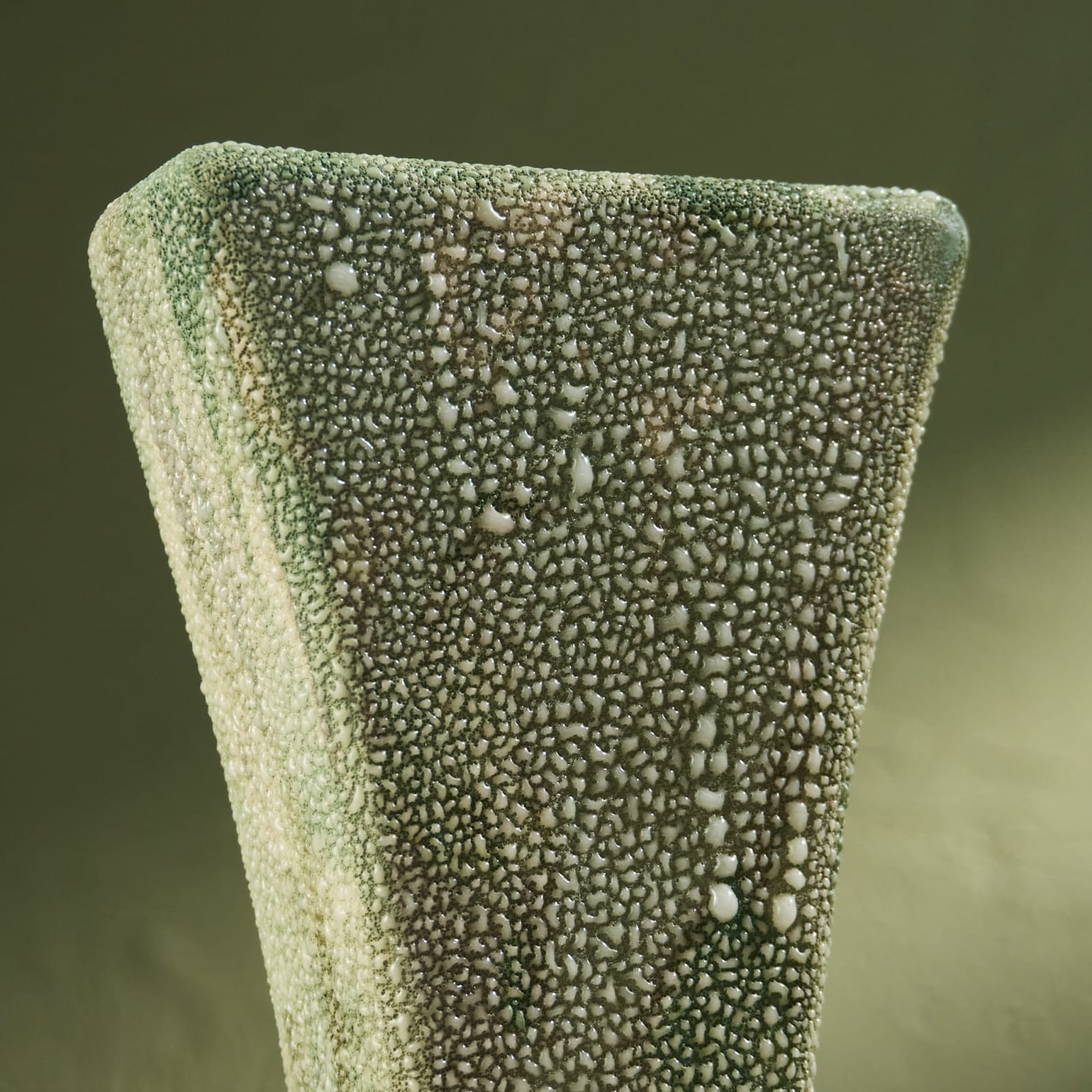 Eunsol Kim, 'Condensation' Series, Set of Two Glazed Ceramic Sculptures in Green, The Netherlands, 2025
