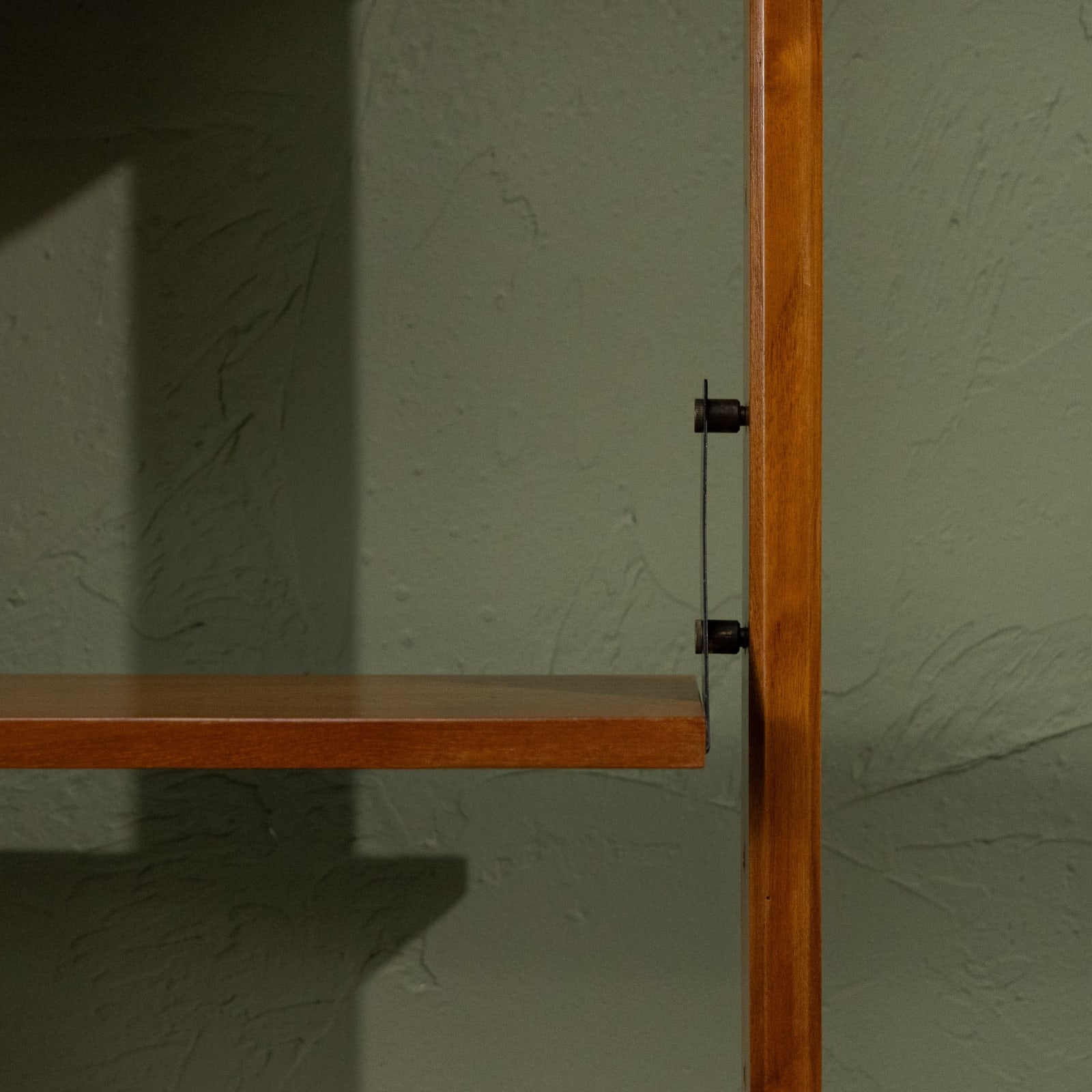 Unknown, Large Modular Wall Unit in Teak and Brass, Italy, 1960s