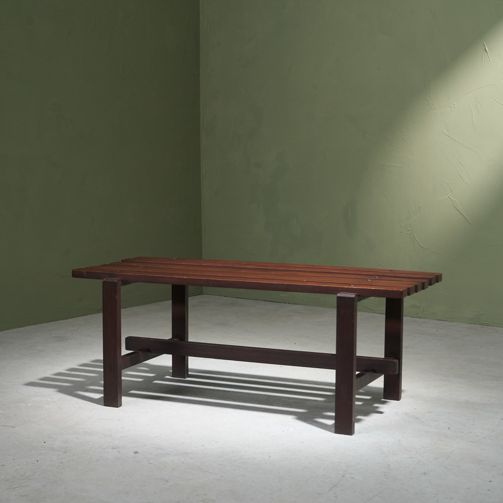 Bench or Sidetable in Solid Teak, Italy, Late 1950s