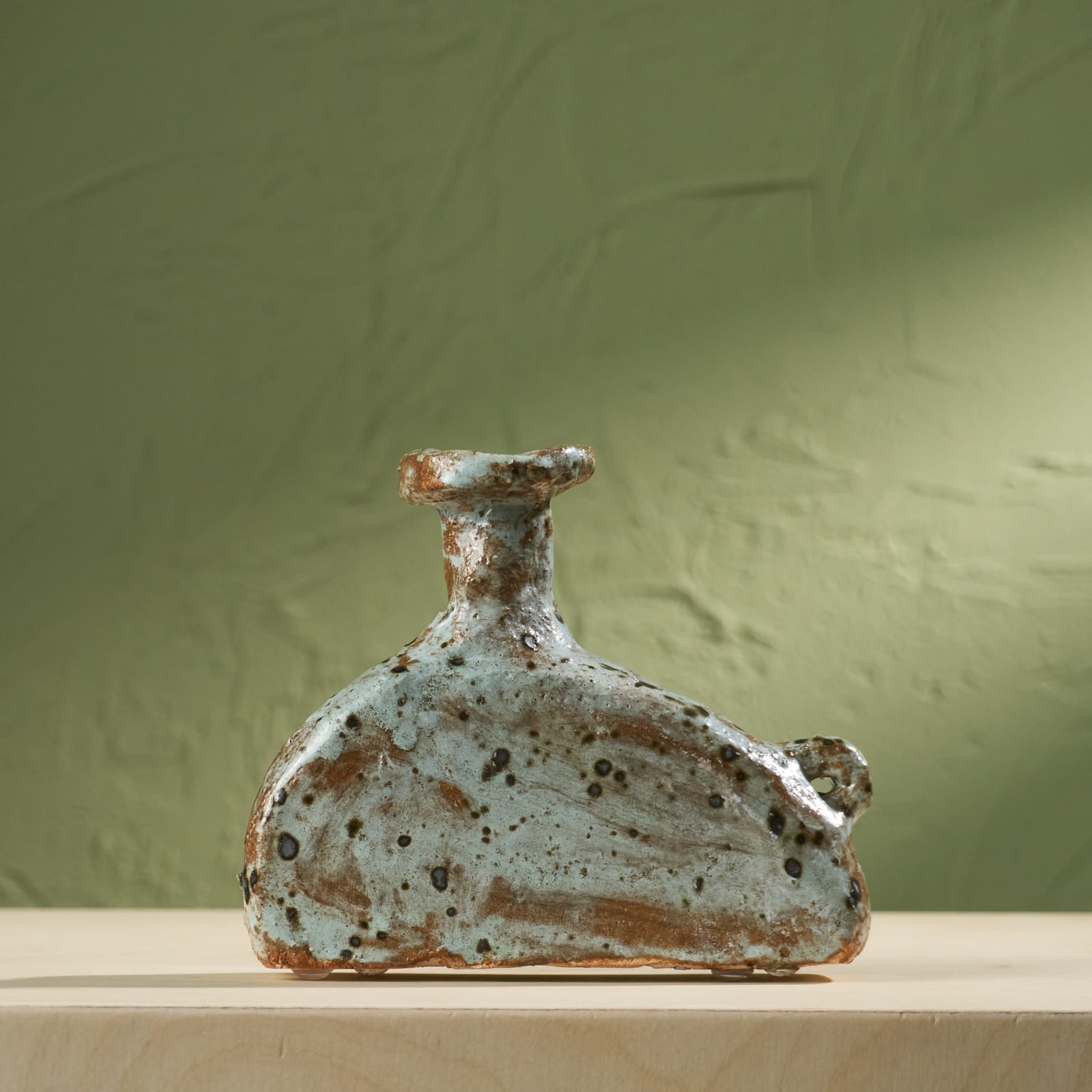 Willem van Hooff, Set of Four Tiny & Small Core Vessels, Glazed Earthenware, The Netherlands, 2020s