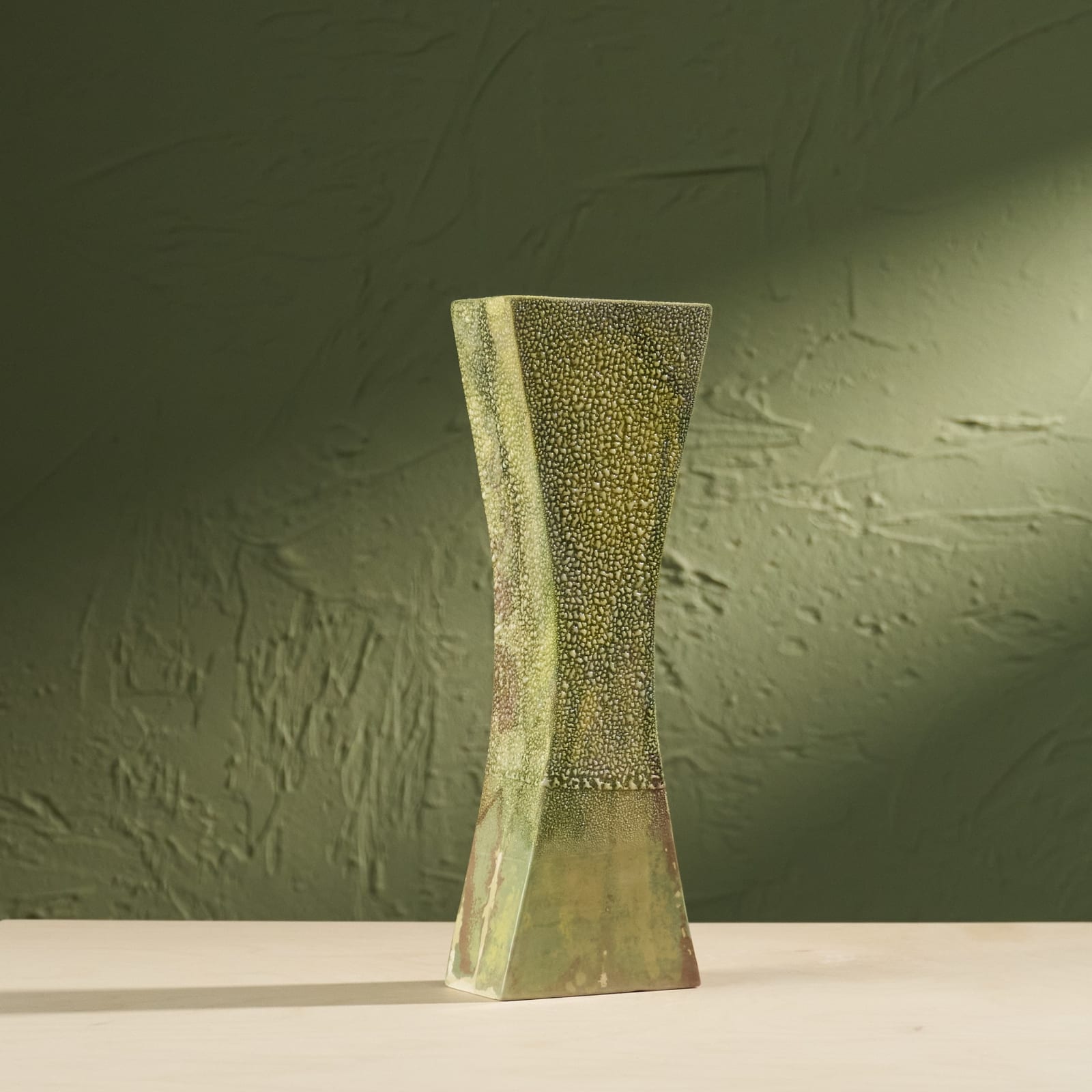 Eunsol Kim, 'Condensation' Series C5, Glazed Ceramic Sculpture in Green, The Netherlands, 2025