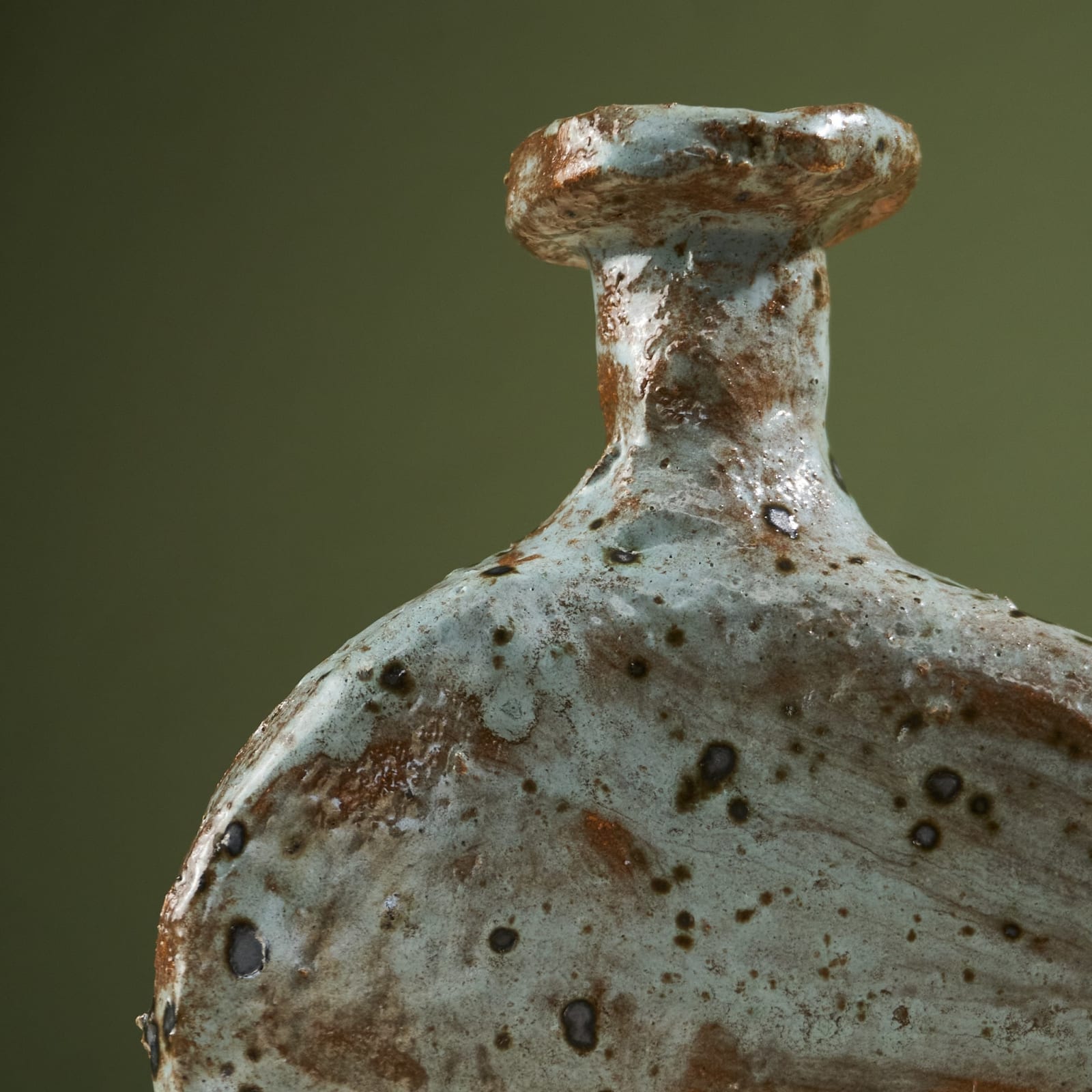 Willem van Hooff, Tiny Core Vessel, Glazed Earthenware, The Netherlands, 2020s