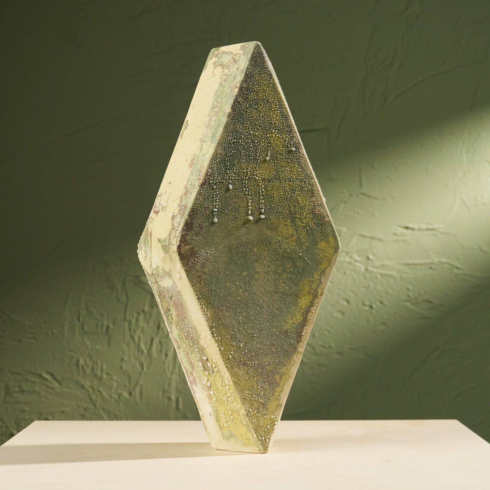 Eunsol Kim, 'Condensation' Series C1, Glazed Ceramic Sculpture in Green, The Netherlands, 2025