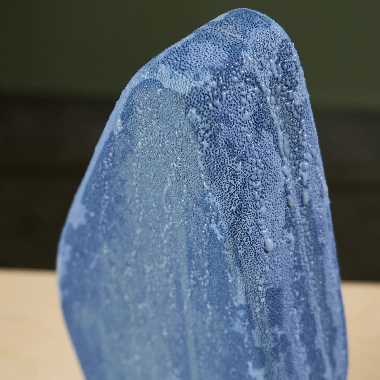 Eunsol Kim, 'Condensation' Series C3, Glazed Ceramic Sculpture in Blue, The Netherlands, 2025