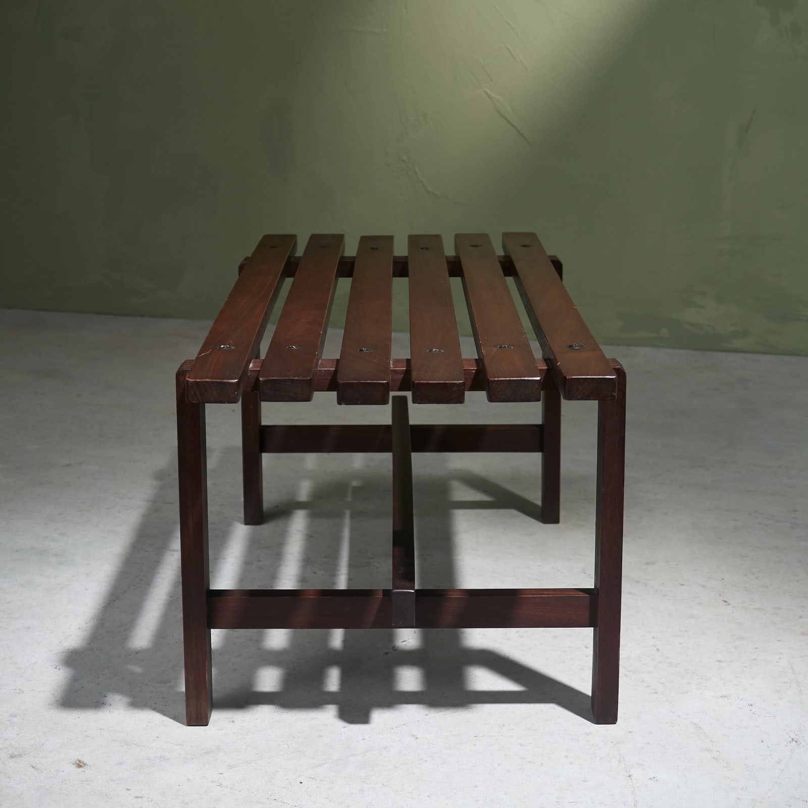Bench or Sidetable in Solid Teak, Italy, Late 1950s