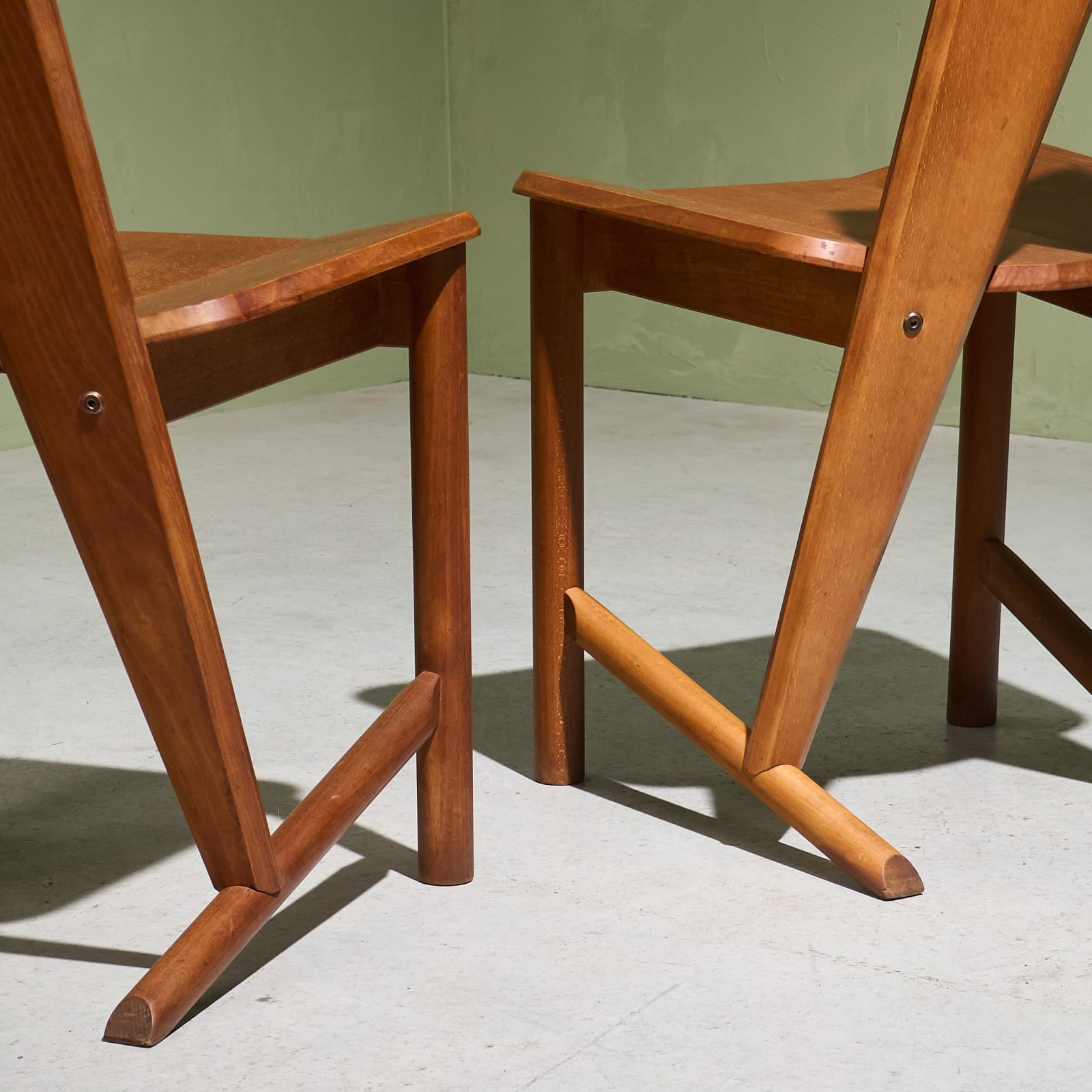 Søren Nissen and Ebbe Gehl, Set of 4 Dining Chairs, for Seltz, France, 1980