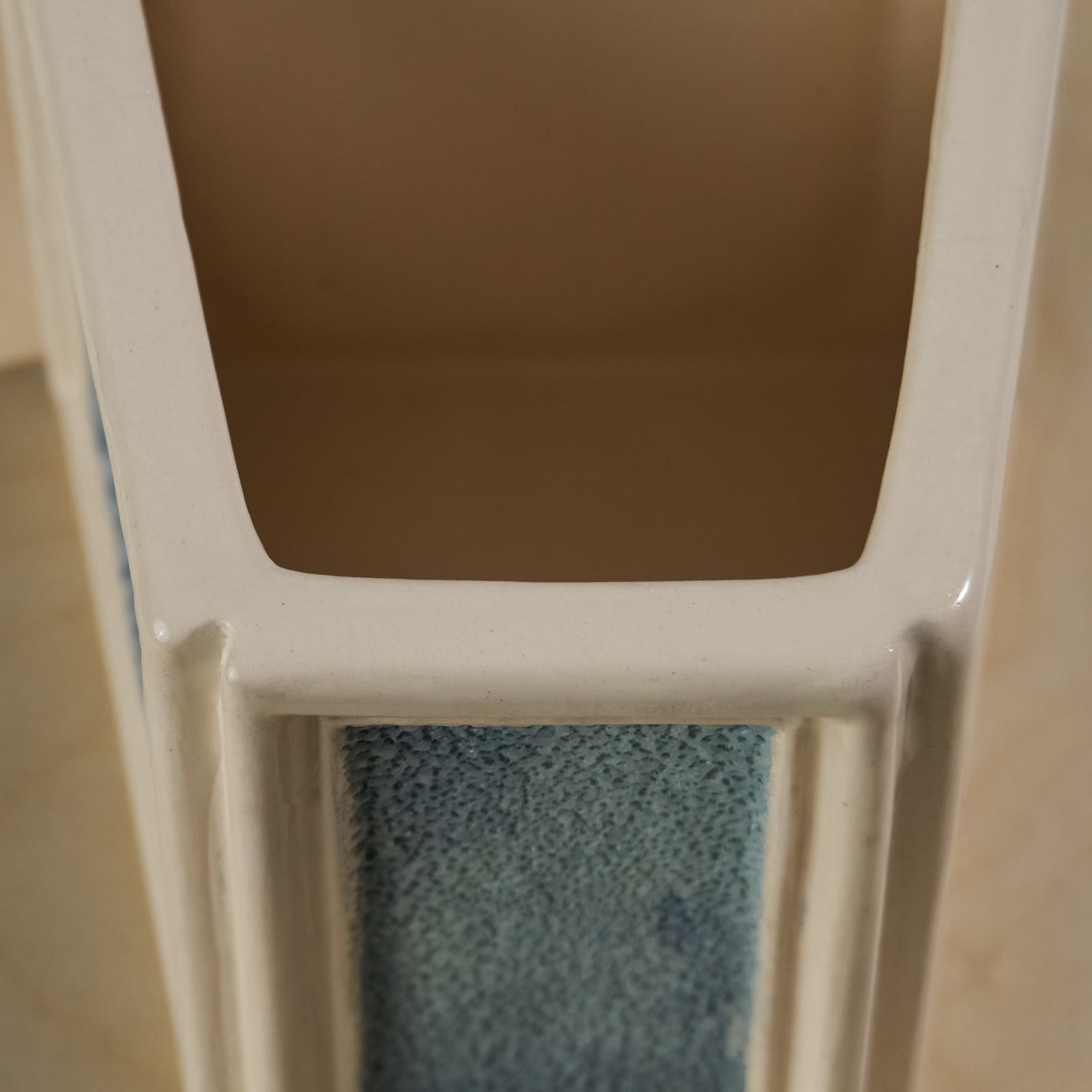 Eunsol Kim, 'Window' Series W2, Glazed Ceramic Sculpture in Beige and Blue, The Netherlands, 2025