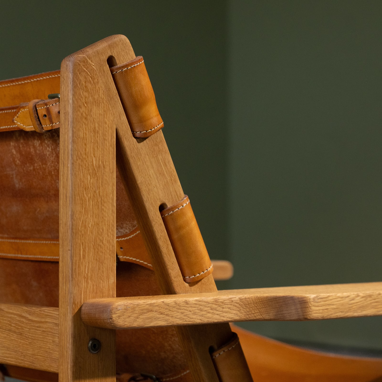 Kurt Østervig, Pair of Lounge Chairs Model 168, Original Cognac Leather and Oak Frame, Denmark, 1960s