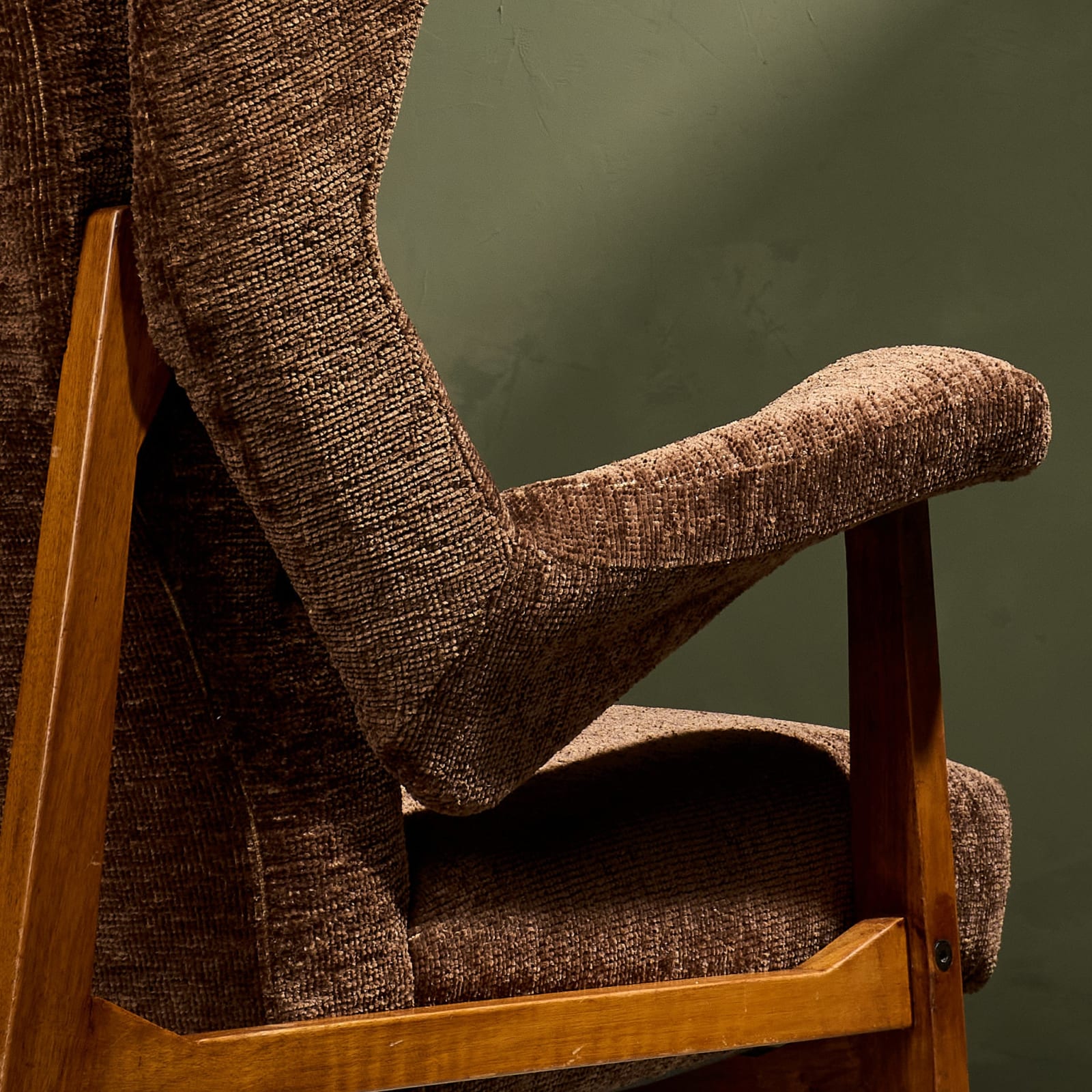 Franco Albini, Early 'Fiorenza' Lounge Chair in Pierre Frey Fabric for Arflex, Italy, 1950s