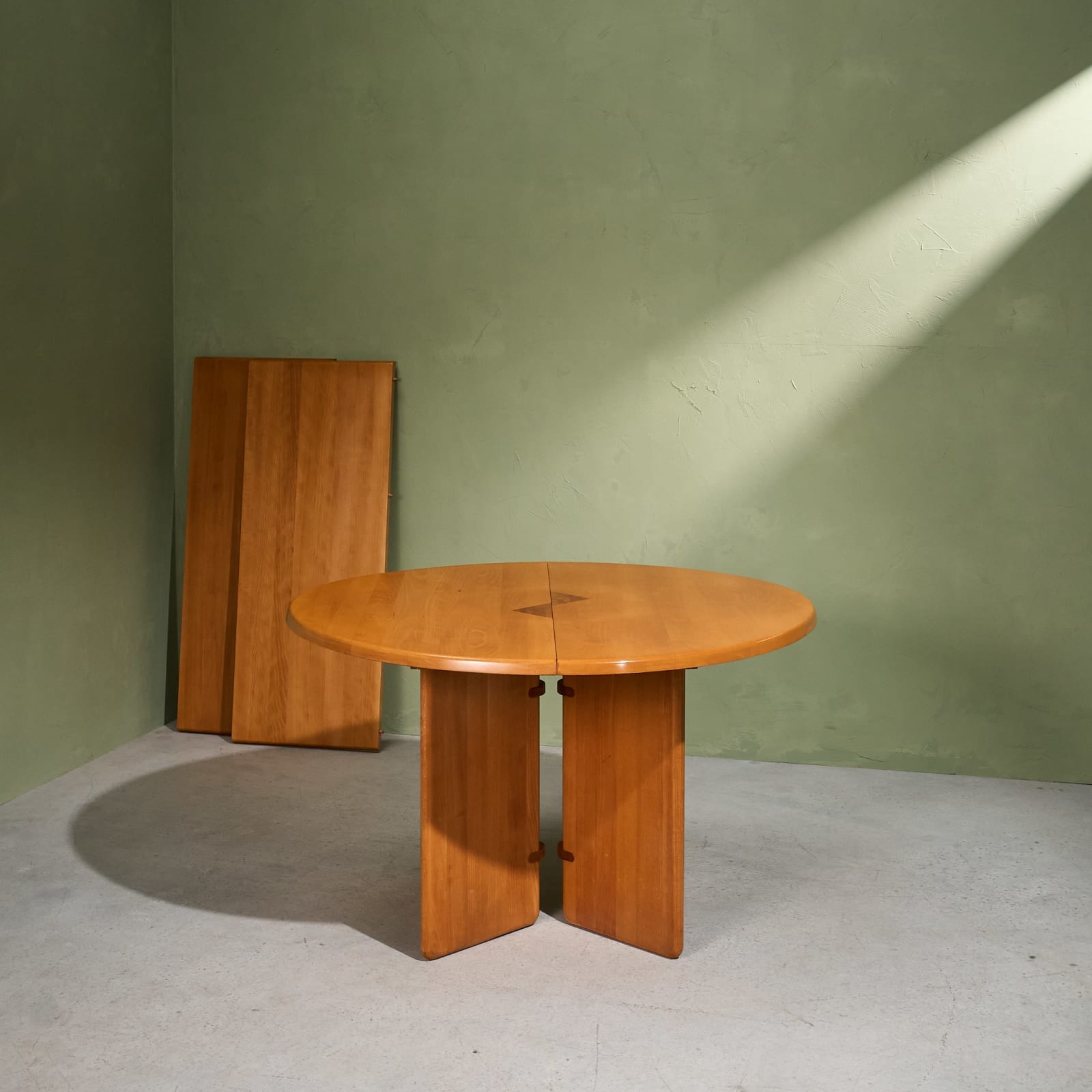 Søren Nissen and Ebbe Gehl, Dining Set, 4 Chairs with Extendable Dining Table, for Seltz, France, 1980