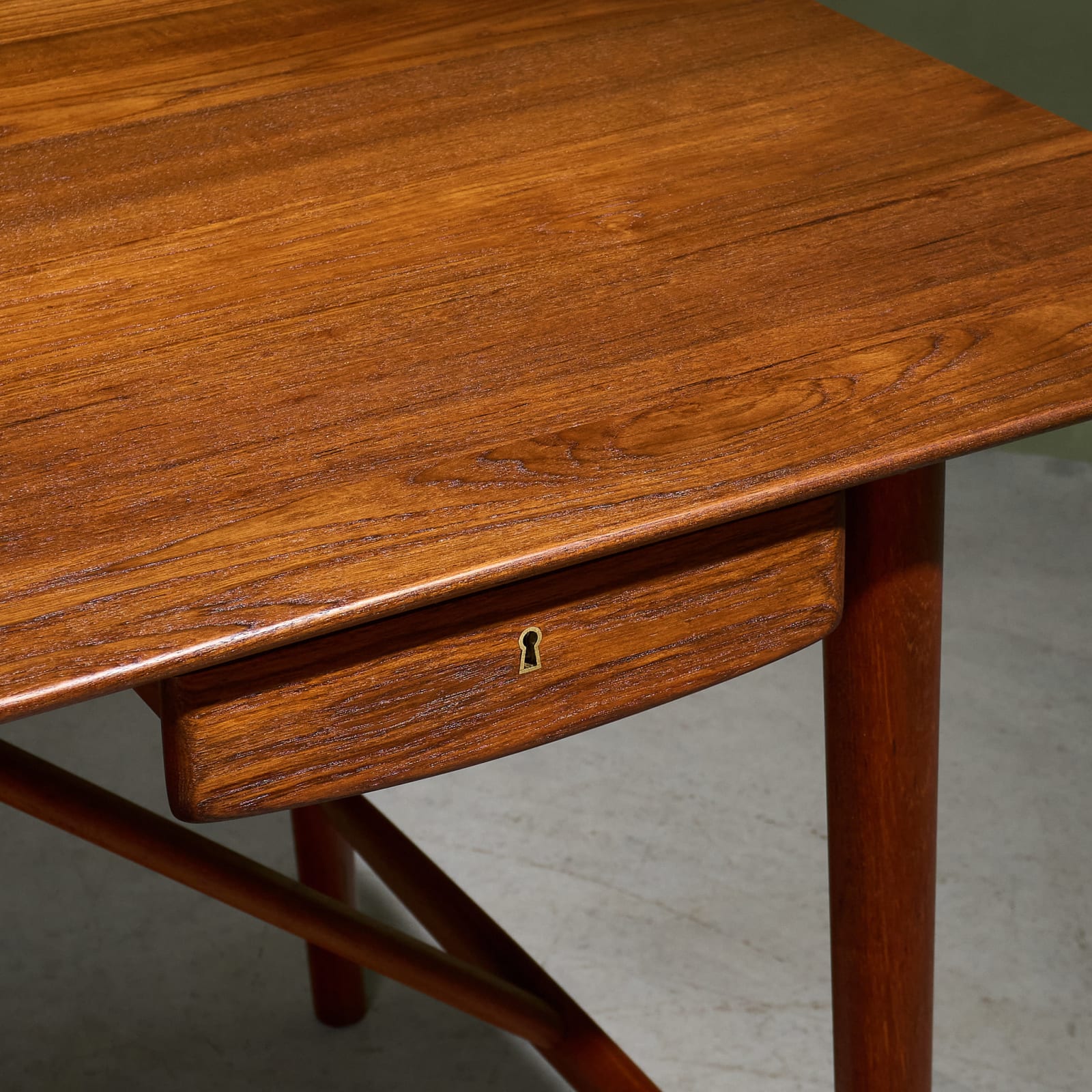 Peter Hvidt & Orla Mølgaard-Nielsen, Desk 'Model 310' in Solid Teak for Søborg Møbelfabrik, Denmark , 1950s
