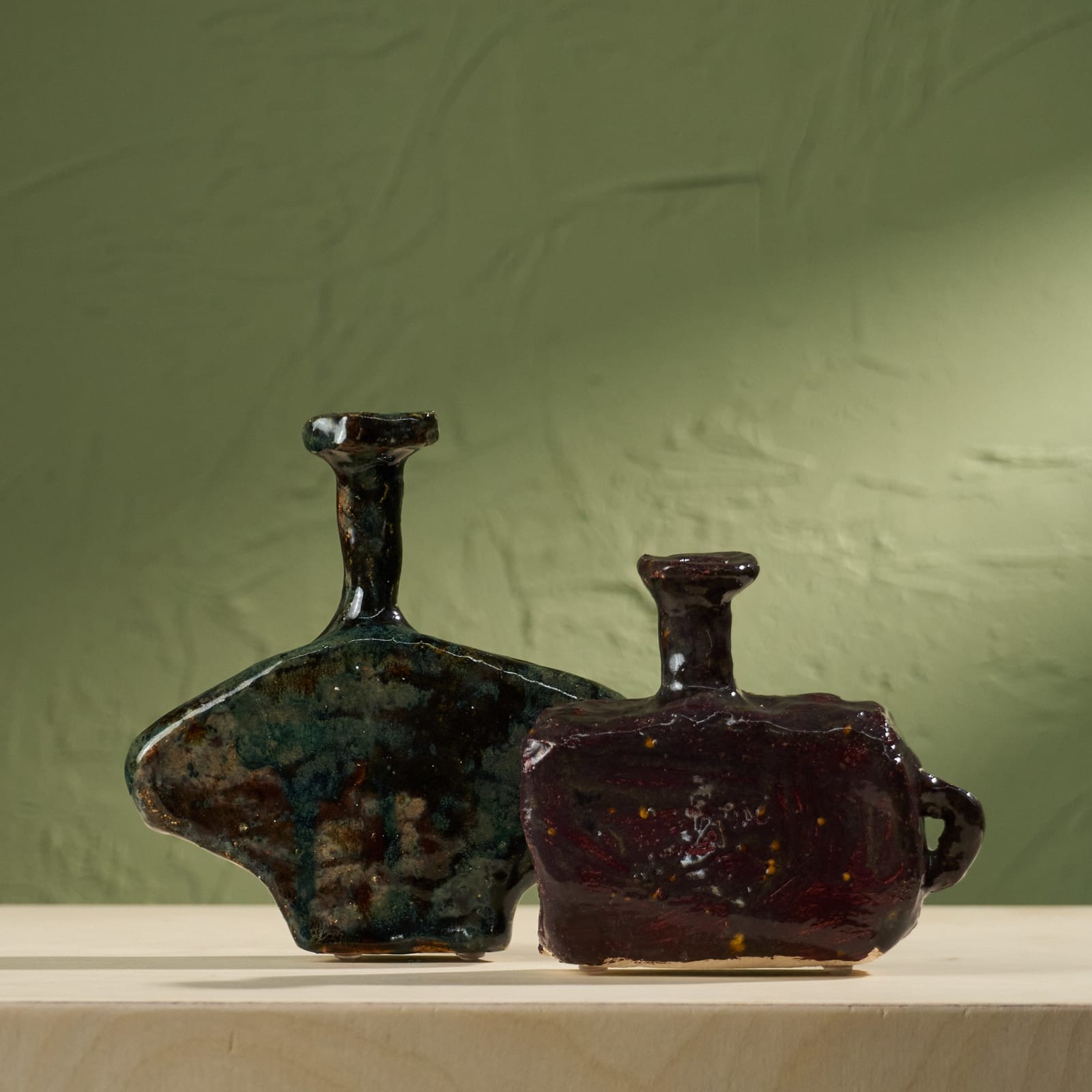 Willem van Hooff, Tiny Core Vessel, Glazed Earthenware, The Netherlands, 2020s