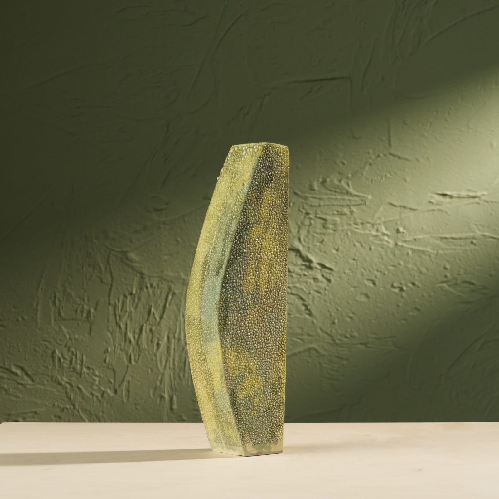 Eunsol Kim, 'Condensation' Series C6, Glazed Ceramic Sculpture in Green, The Netherlands, 2025
