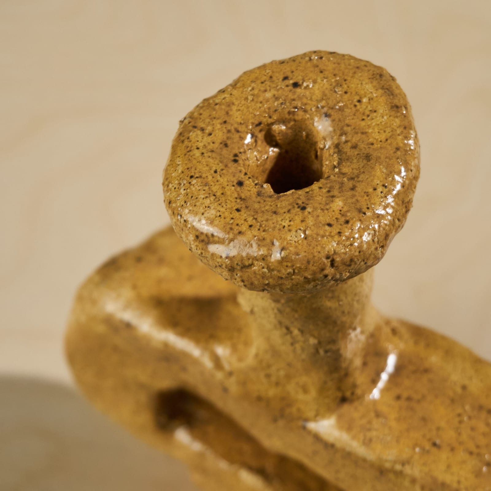 Willem van Hooff, Tiny Core Vessel, Glazed Earthenware, The Netherlands, 2020s