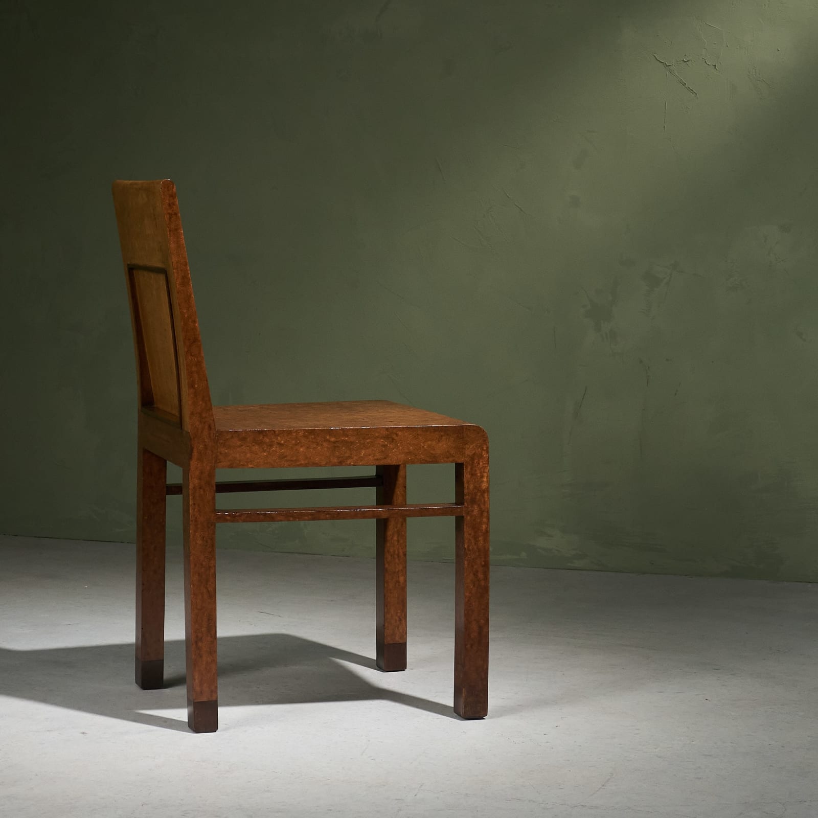 Rationalist Side Chair in Parchment, Italy, 1930's