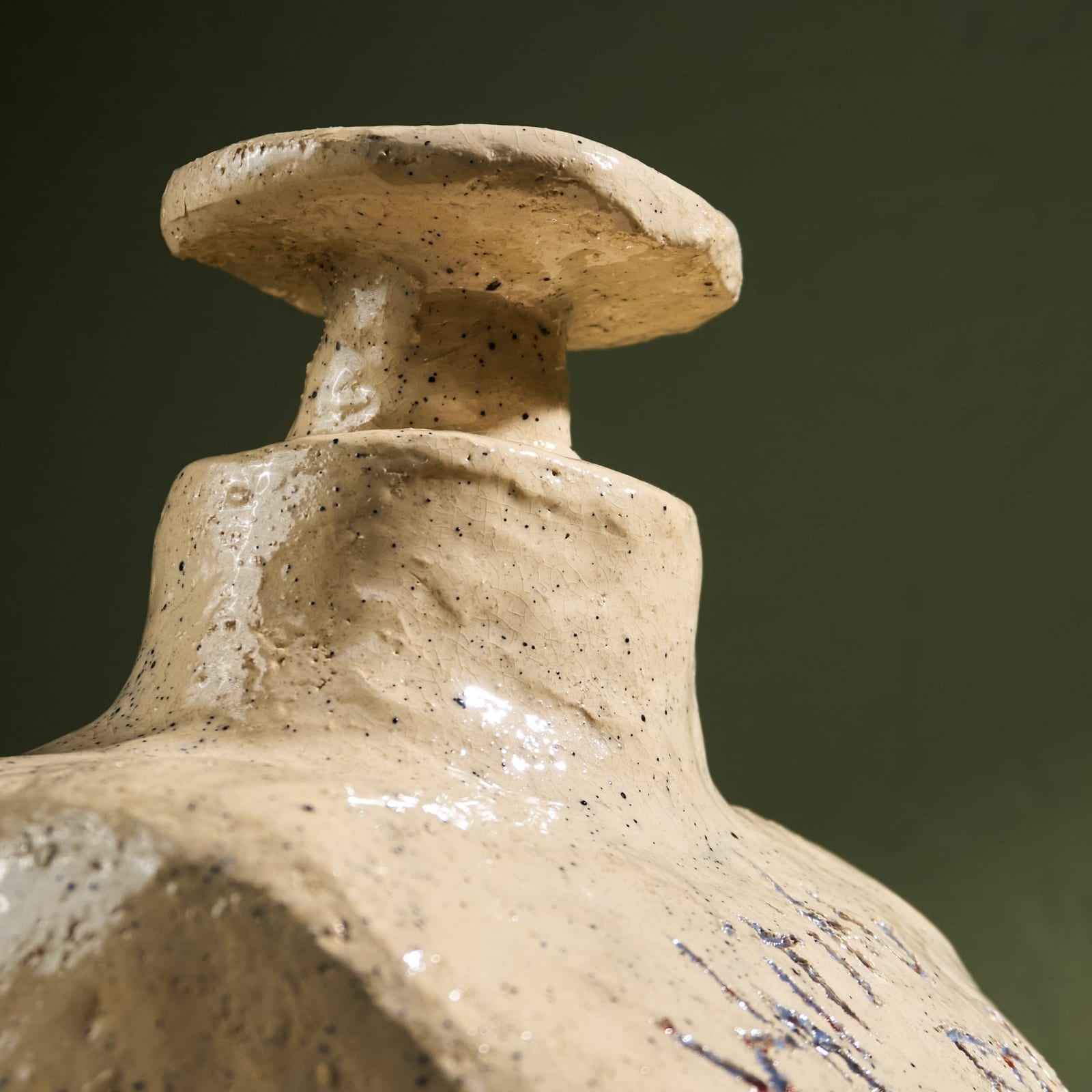 Willem van Hooff, Set of Two Core Vessels, Glazed Earthenware, The Netherlands, 2020s