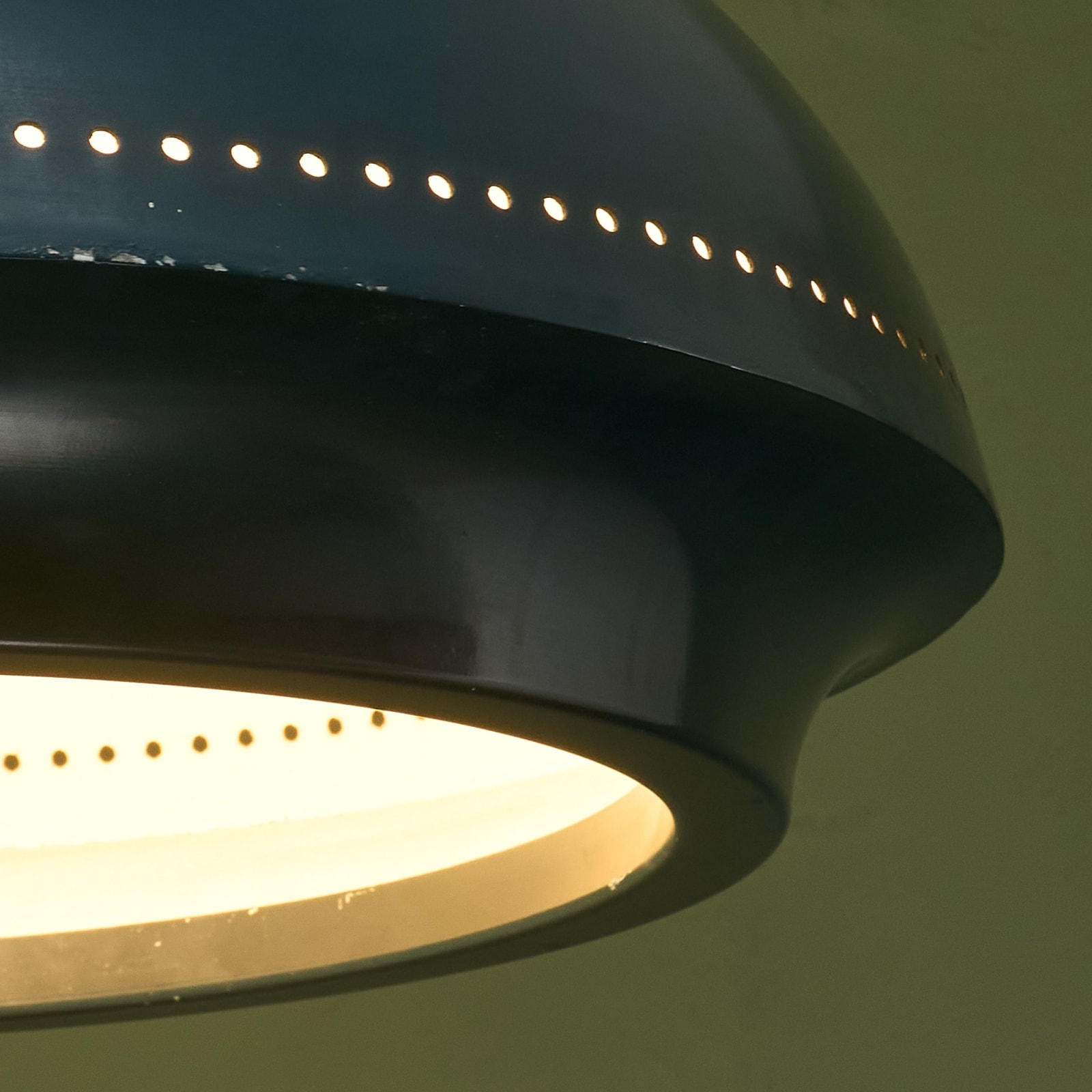 Afra & Tobia Scarpa, Early Midnight Blue Nigritella Pendant for Flos, Italy, 1960s