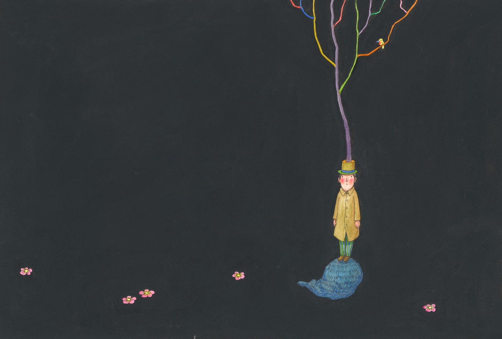 幾米 Jimmy Liao, 吞種子的人 A Man Who Swallowed a Seed, 未紀年 n.d.