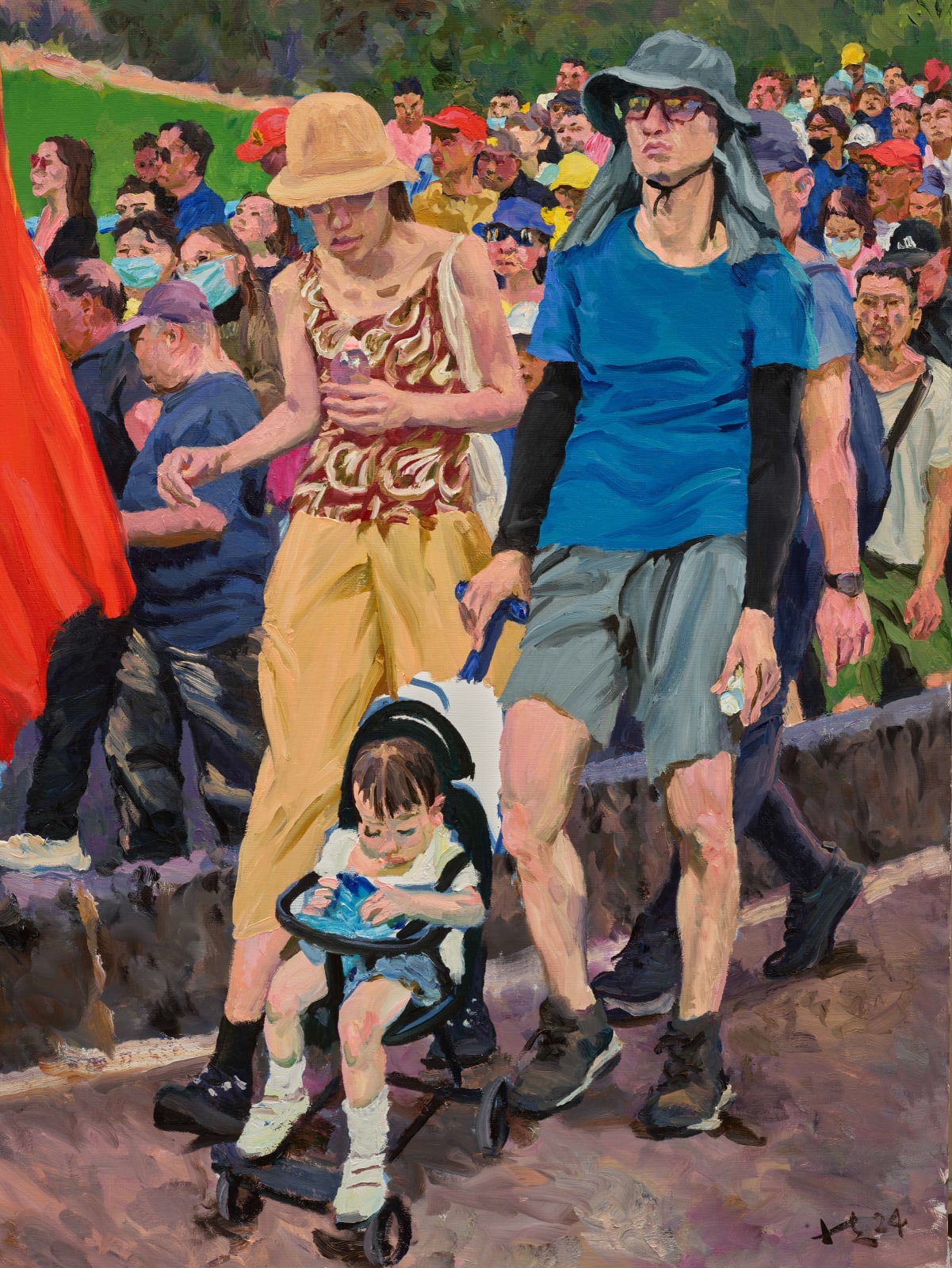 刘小东 LIU Xiaodong, 过桥 Bridge Crossing, 2024