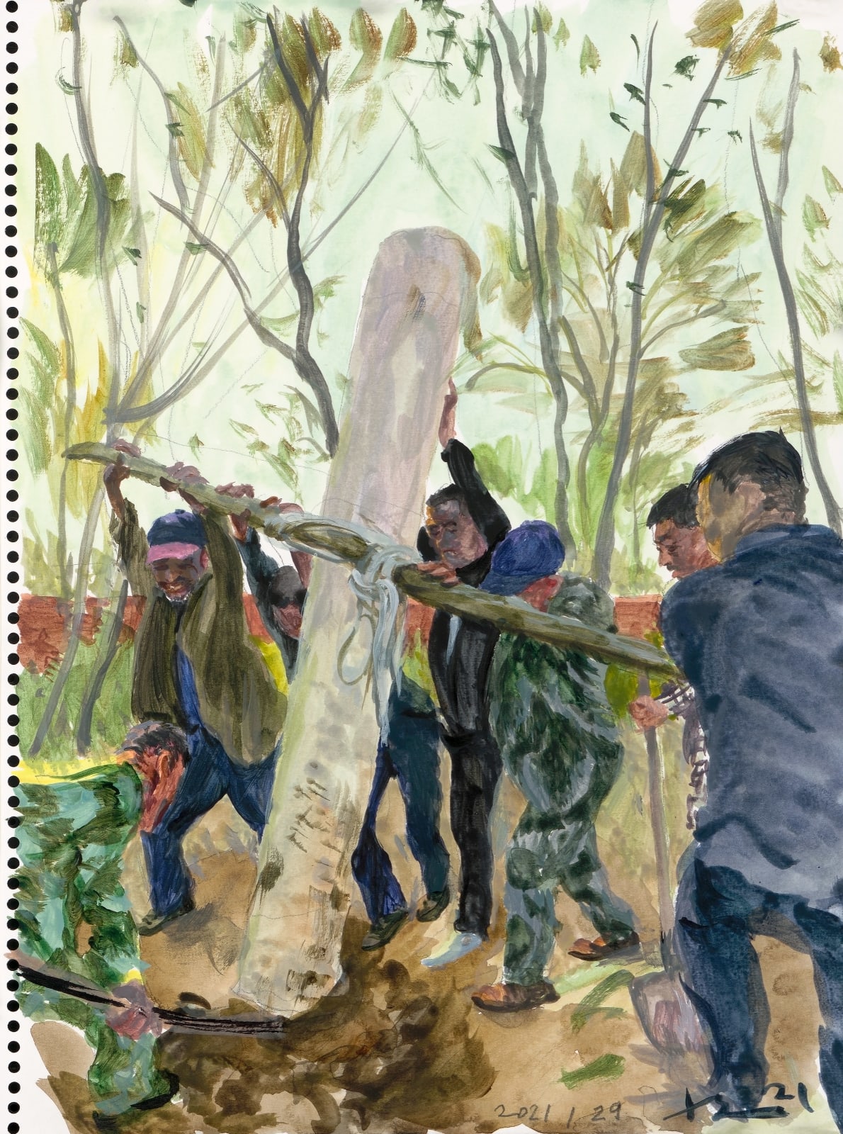 刘小东 LIU Xiaodong, 黑土坑乐章 Heitukeng Movement , 2021