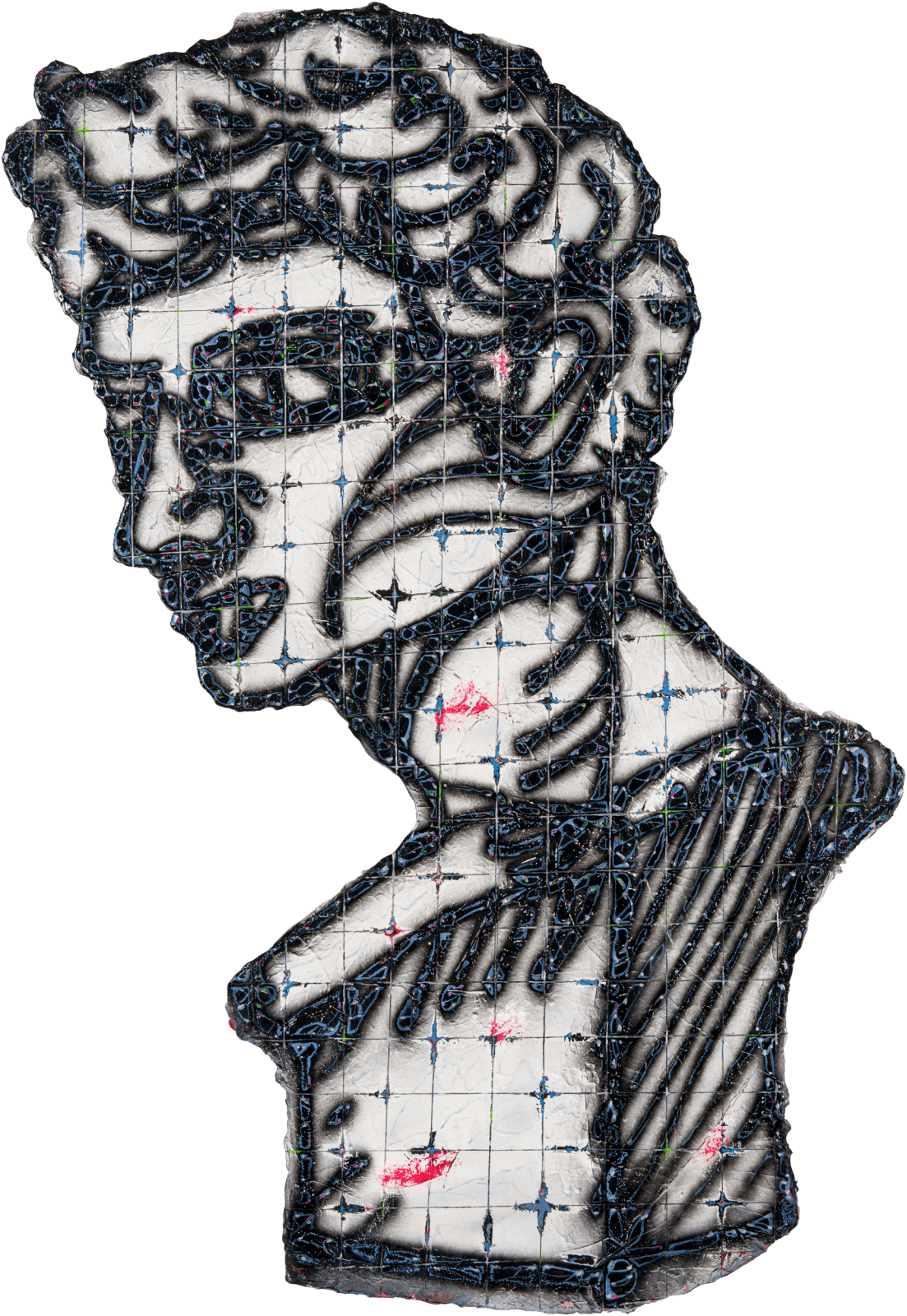 劉文豪 LIU Wen Hao, 石膏像 美第奇-側臉 Plaster Cast of Medici - Side View, 2024