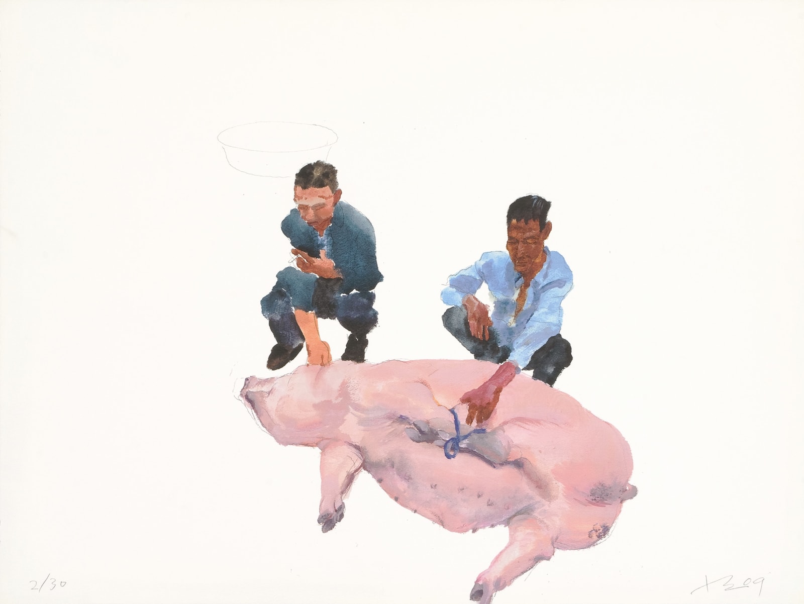 劉小東 LIU Xiaodong, 「豬系列」整套, 2009