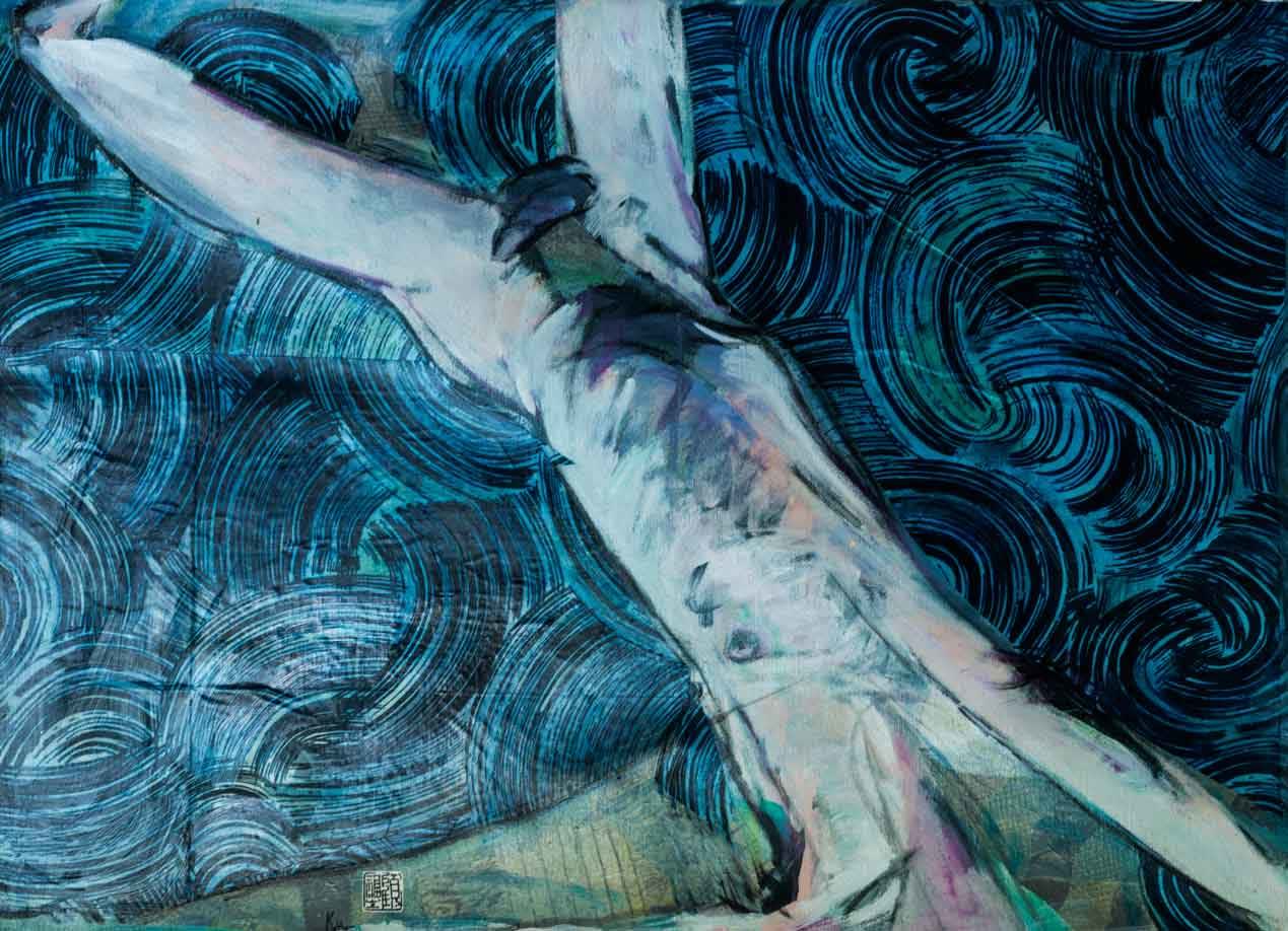 顧福生 Fu-Sheng KU, 渦 Swirls, 1995