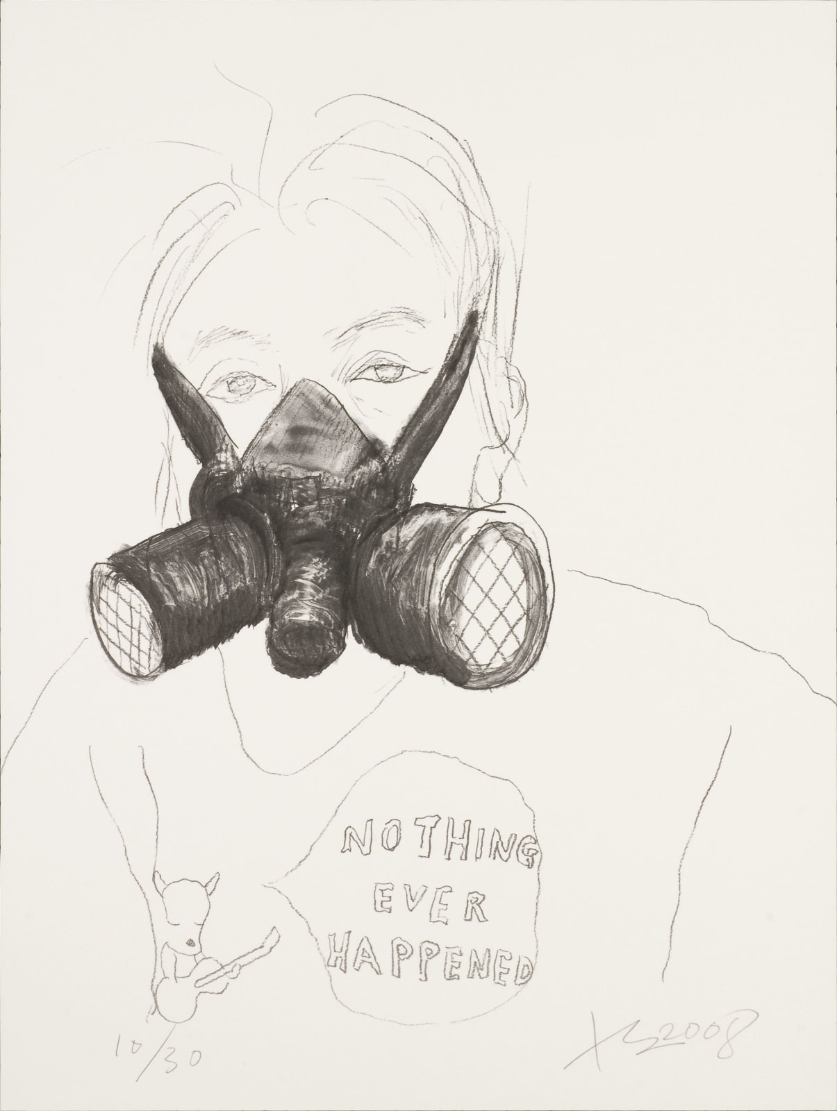 劉小東 LIU Xiaodong, 劉虹有面具 Liu Hong with Mask, 2008