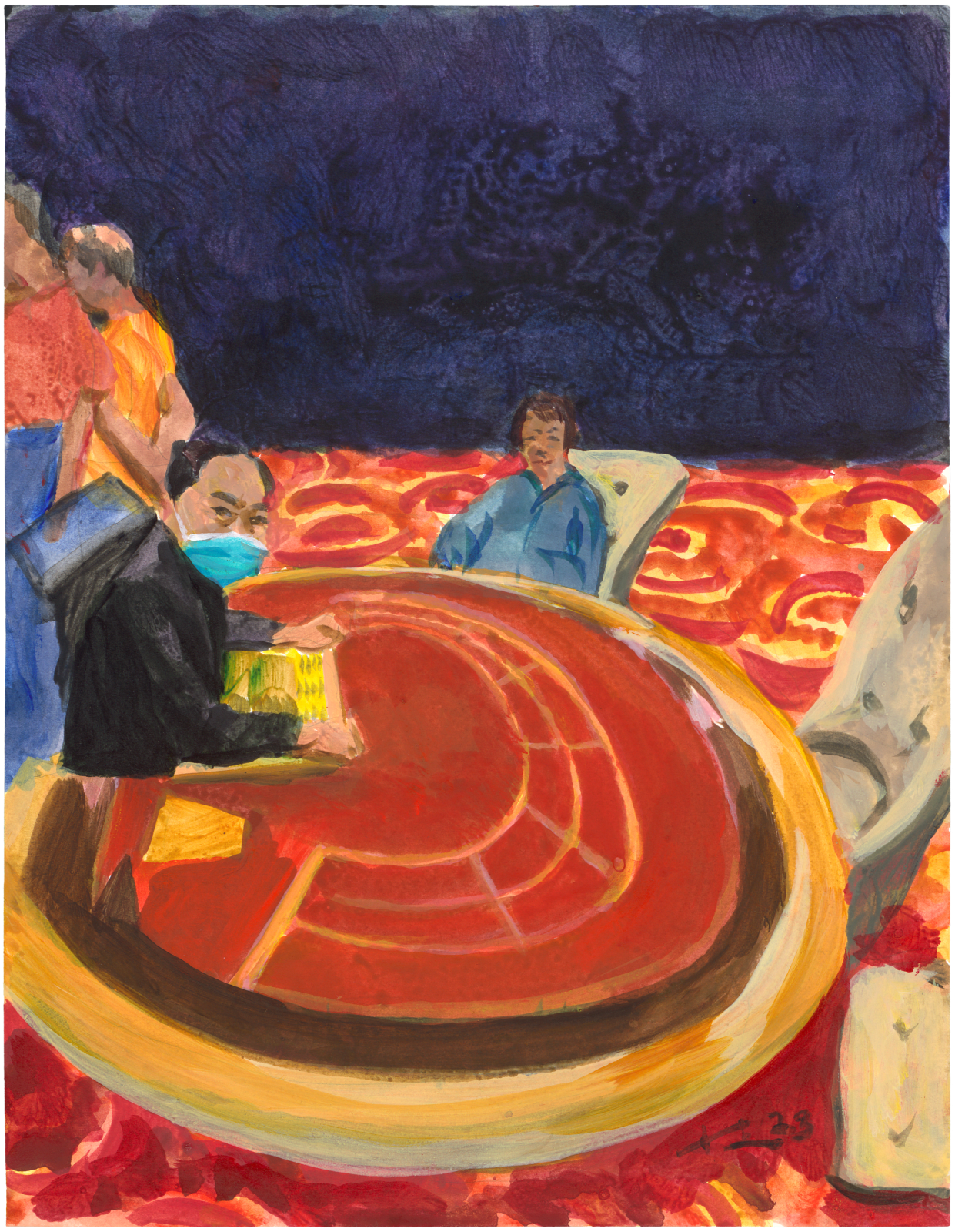 刘小东 LIU Xiaodong, 发牌人 Dealer, 2023