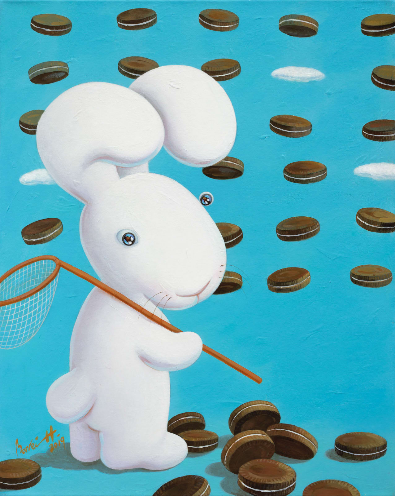 黃本蕊 Benrei HUANG, 如行雲般飄逝的餅乾 As cookies flew by, 2019