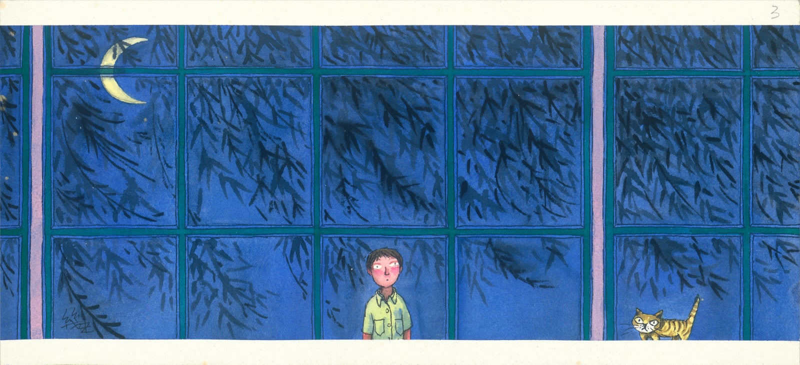 幾米 Jimmy Liao, 詩意的晚上 A Poetic Evening, 未紀年 n.d.
