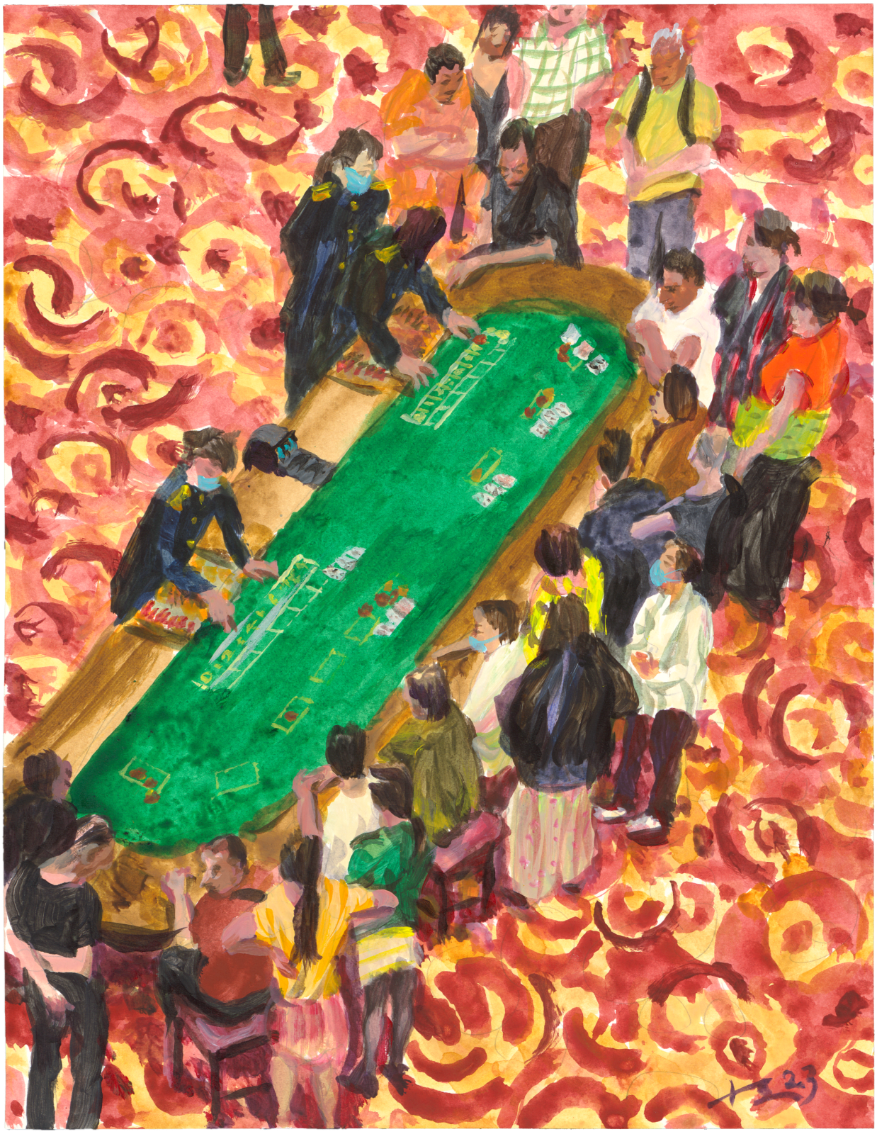 刘小东 LIU Xiaodong, 长桌 Long Table, 2023
