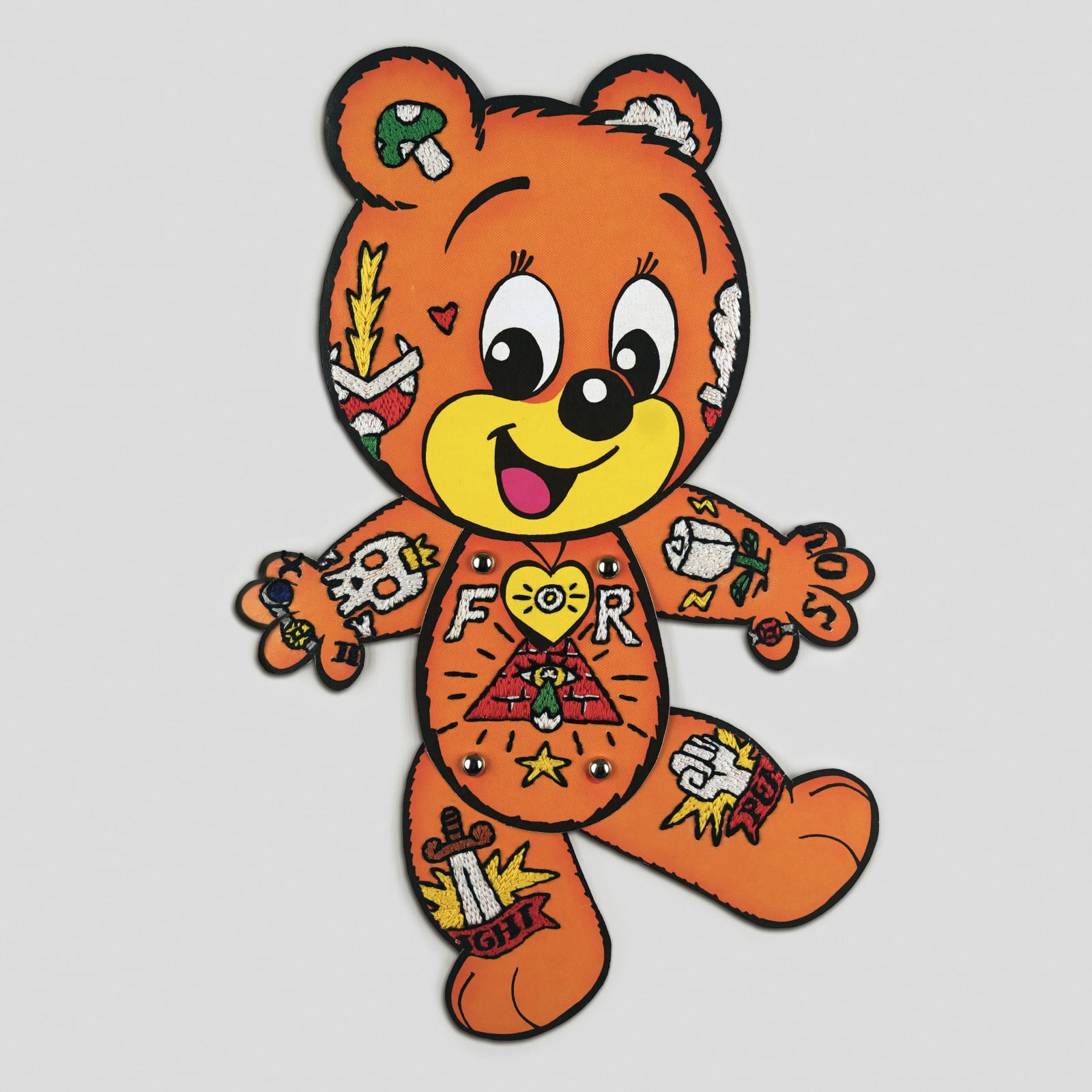 劉正堃 Abei LIU, 亂入系列- 捷克童書附贈紙玩具小熊 A Bear with Tattoos, 2025