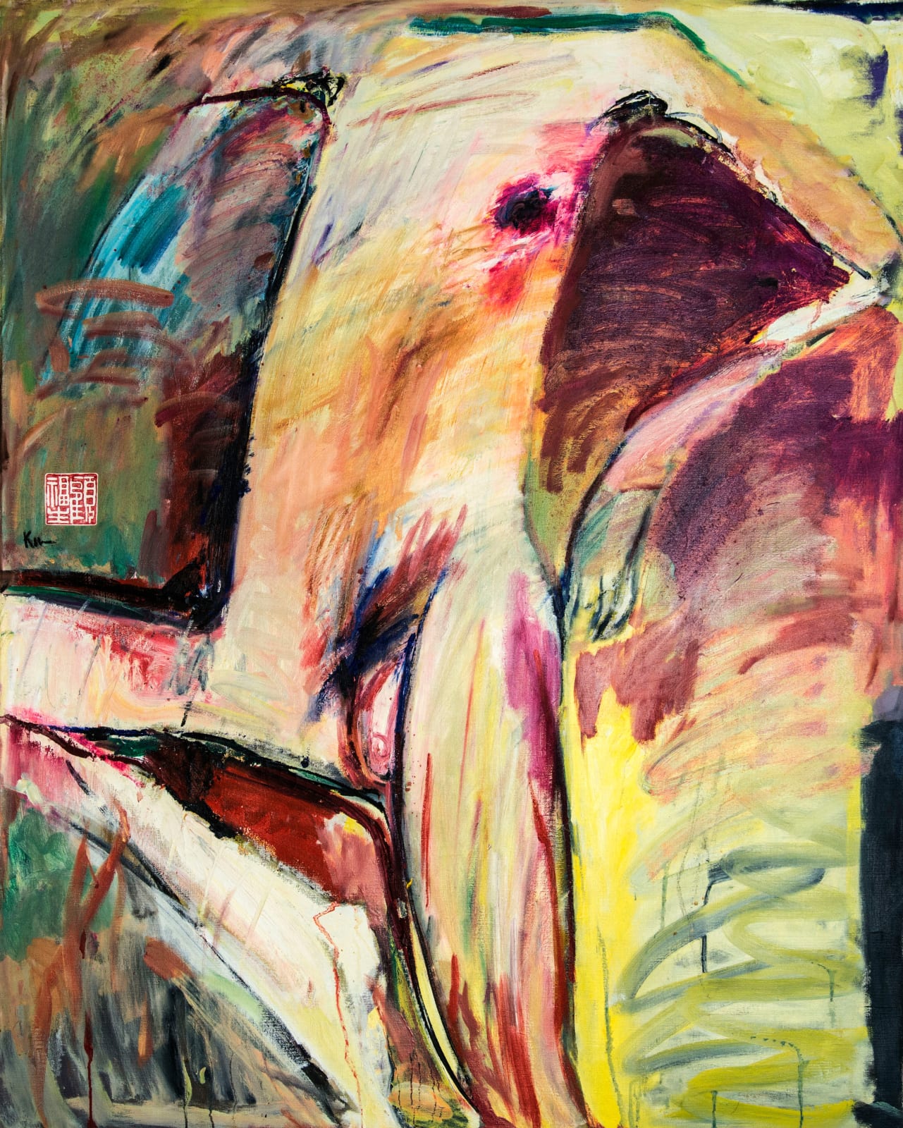 顧福生 Fu-Sheng KU, 病體 The Patient, 1988