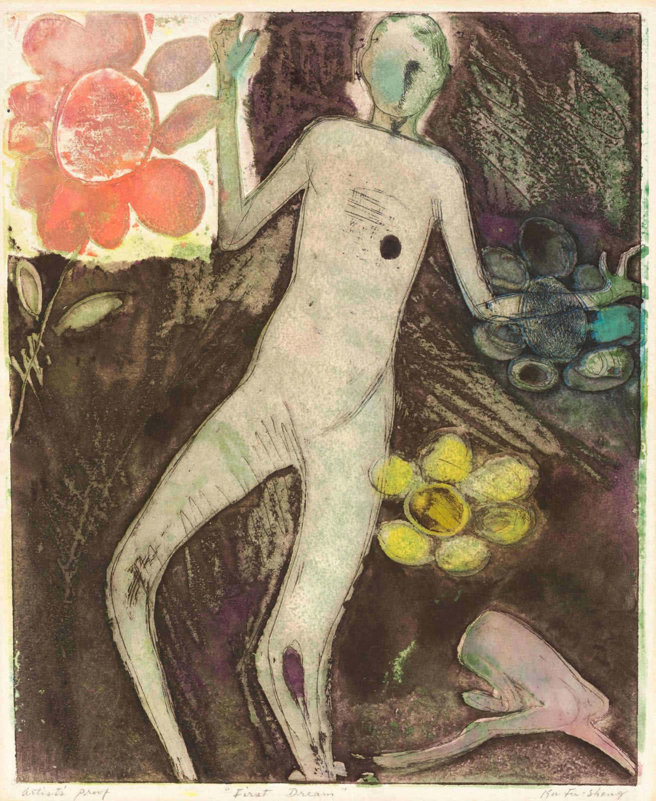 顧福生 Fu-sheng KU, 第一回夢 First Dream, 1965