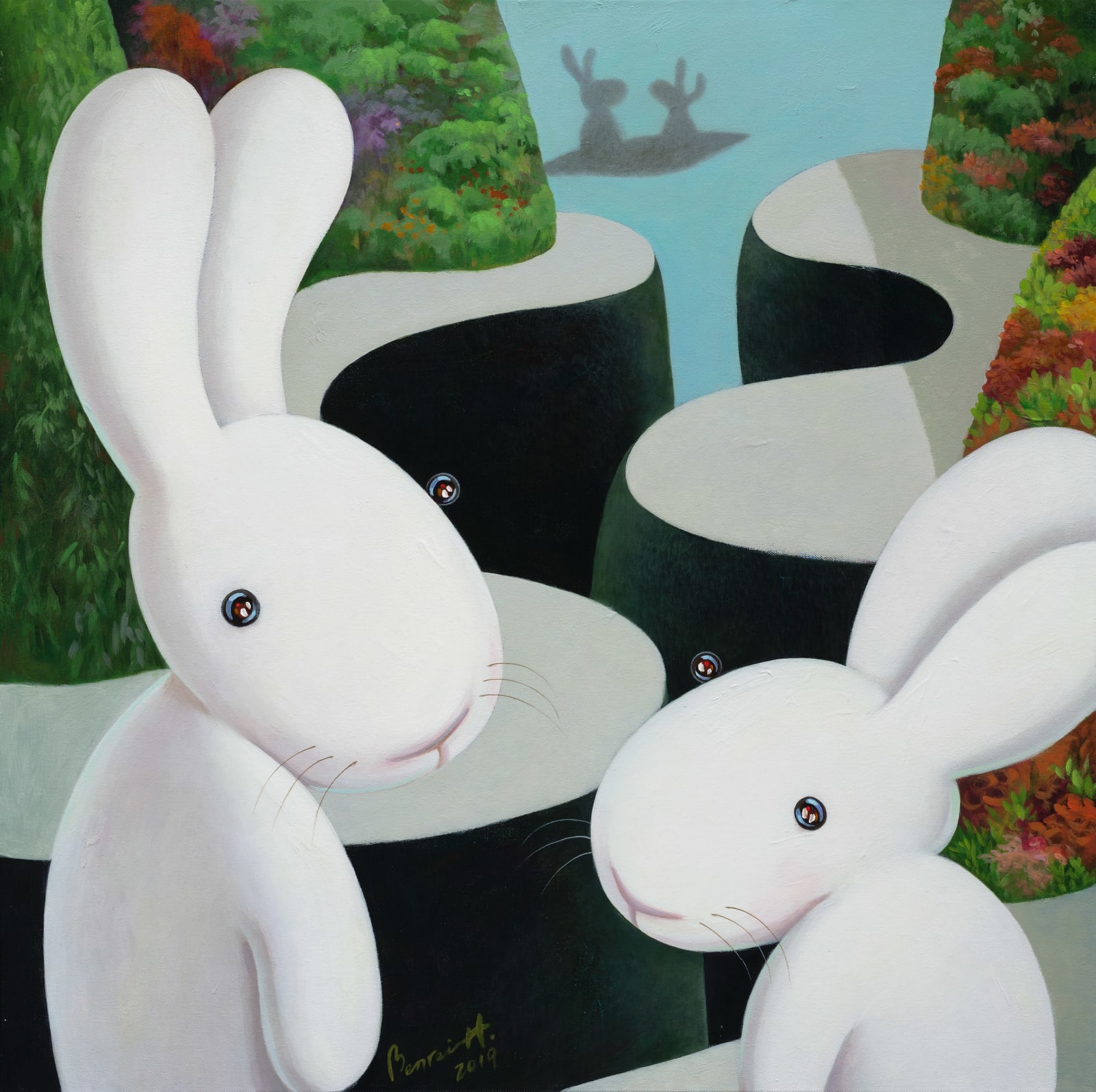 黃本蕊 Benrei HUANG, 尋尋覓覓那已被踏遍的足跡 How far in the valley must you go, to find what your shadows have already travelled?, 2019