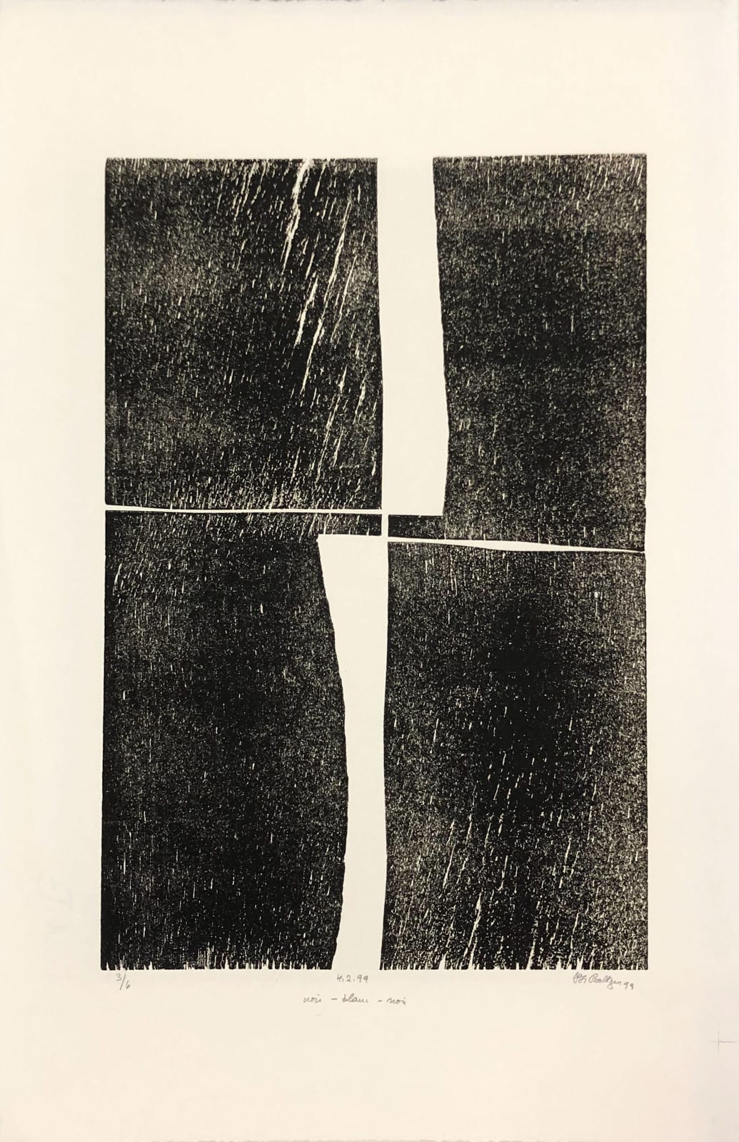 尚-封瓦‧巴爾讓 Jean-François Baltze, 4.2.99 黑-白-黑 4.2.99 noir-blanc-noir, 1999