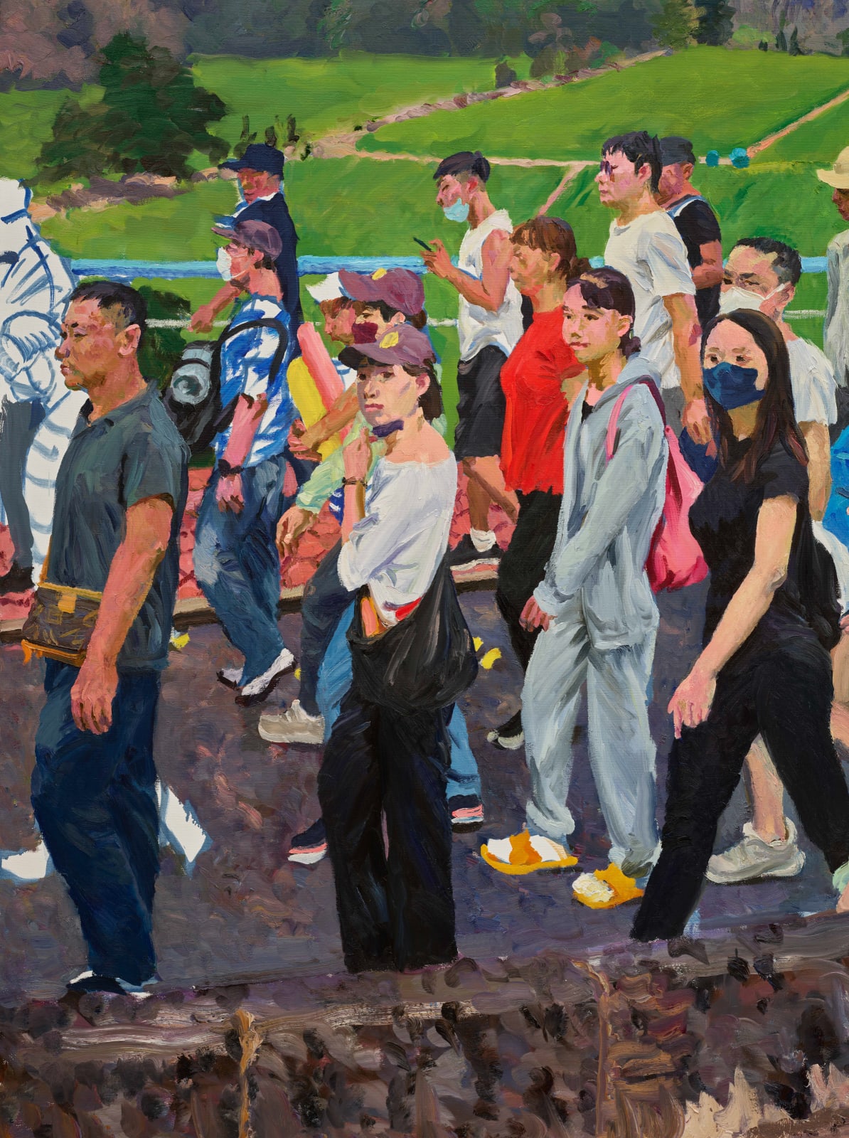 刘小东 LIU Xiaodong, 过桥 Bridge Crossing, 2024